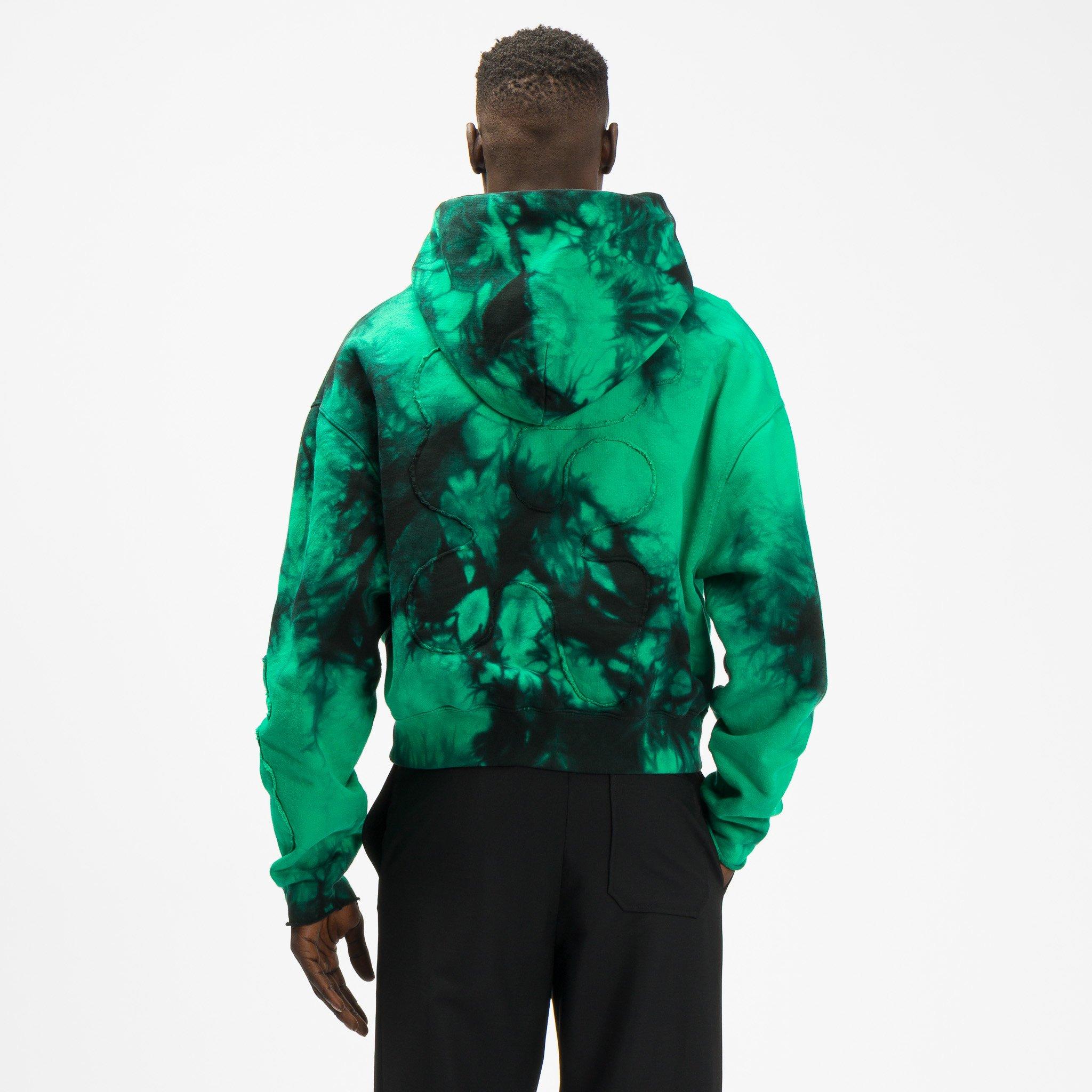 Off-White c/o Virgil Abloh Tie Dye Contour Hoodie in Green for Men | Lyst