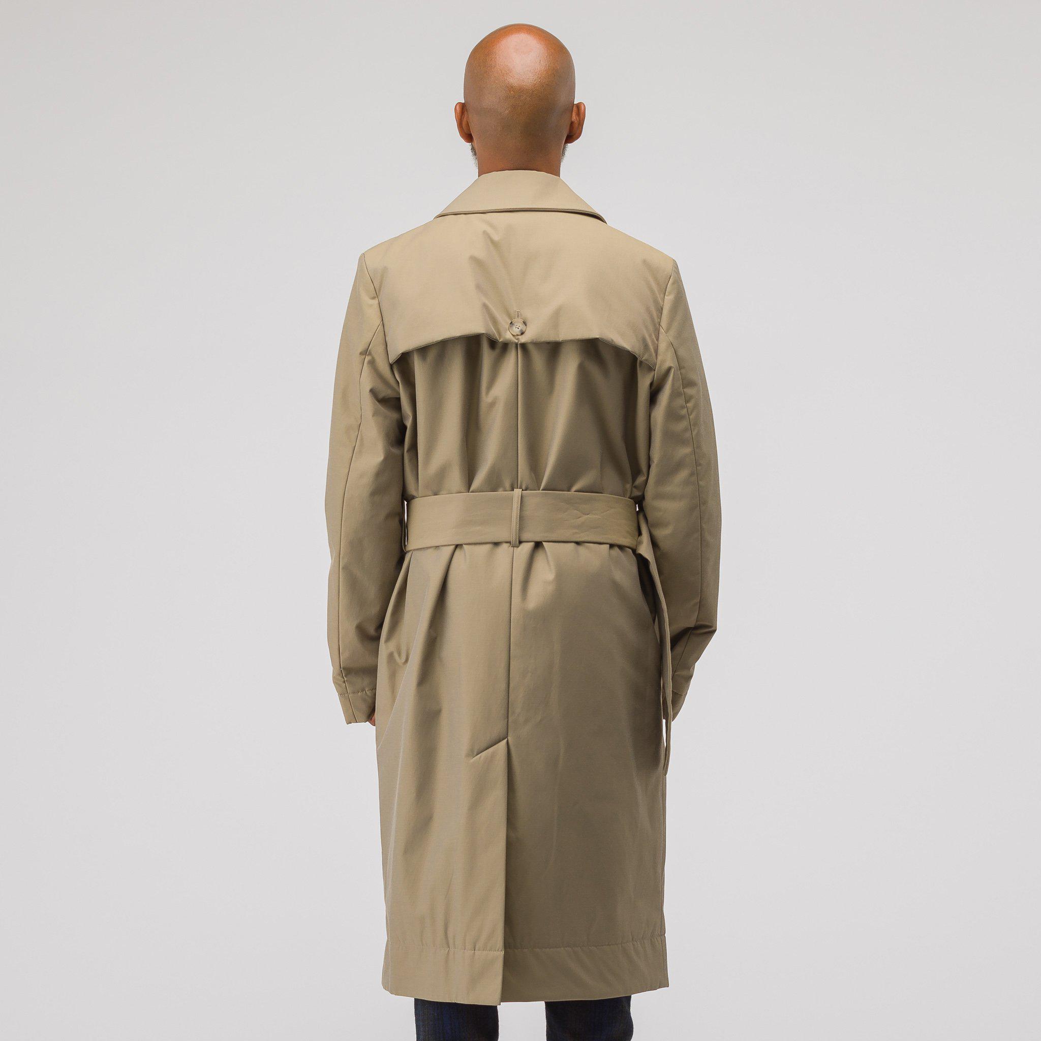 JW Anderson Leather Wadded Trench Coat In Hemp for Men - Lyst