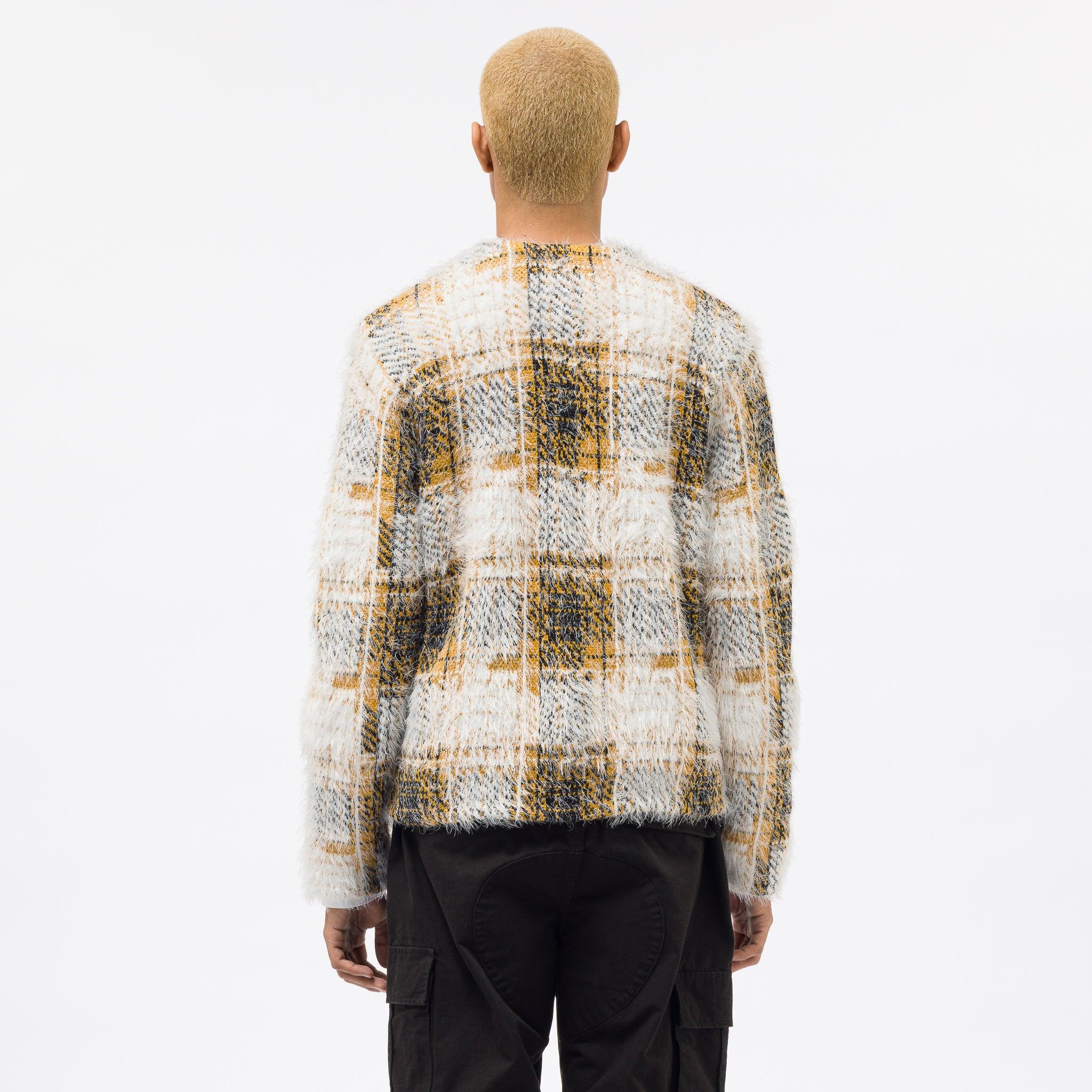 Stussy Hairy Plaid Cardigan in Natural for Men | Lyst