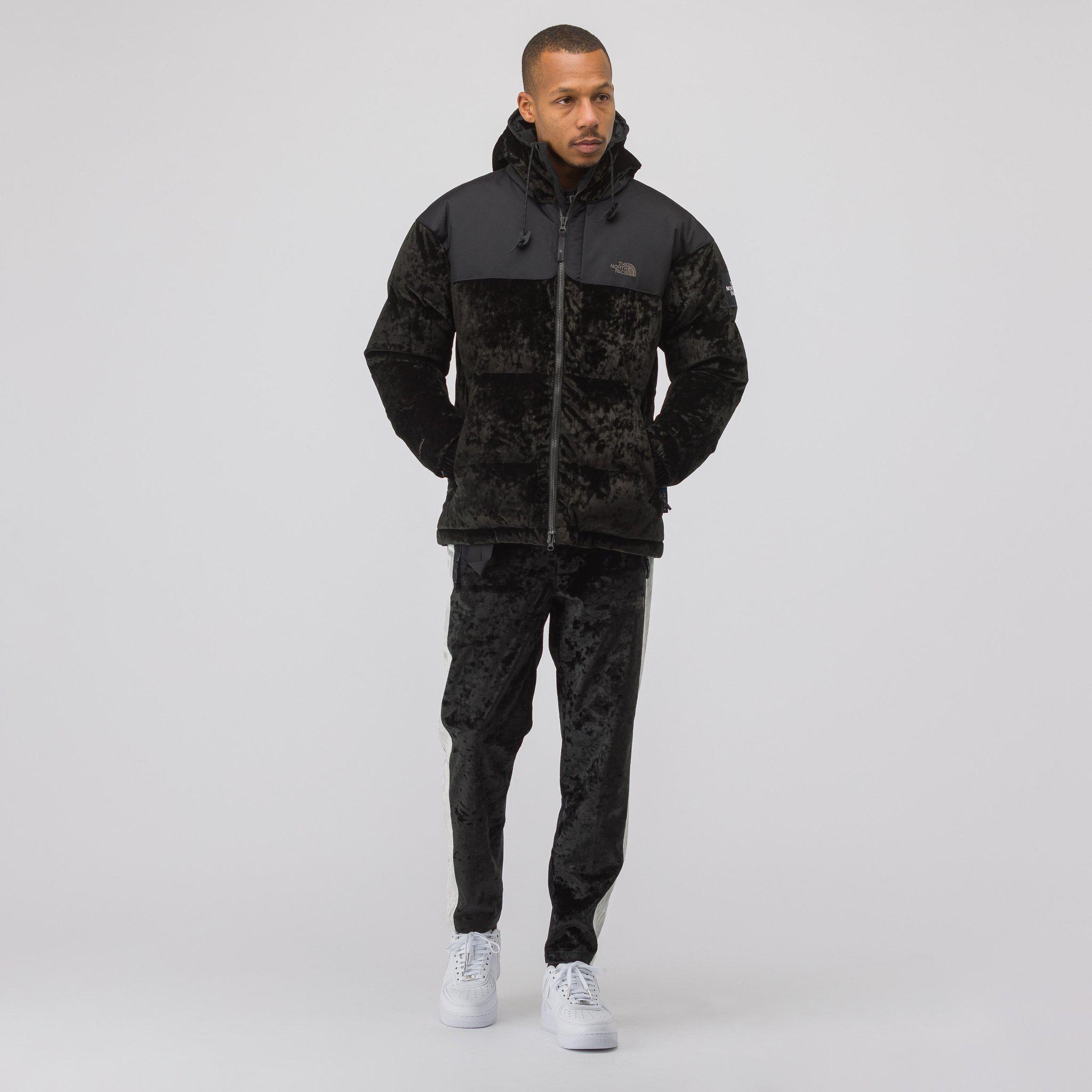 The North Face Nuptse Velvet Feather Down Hooded Jacket in Black for Men -  Lyst