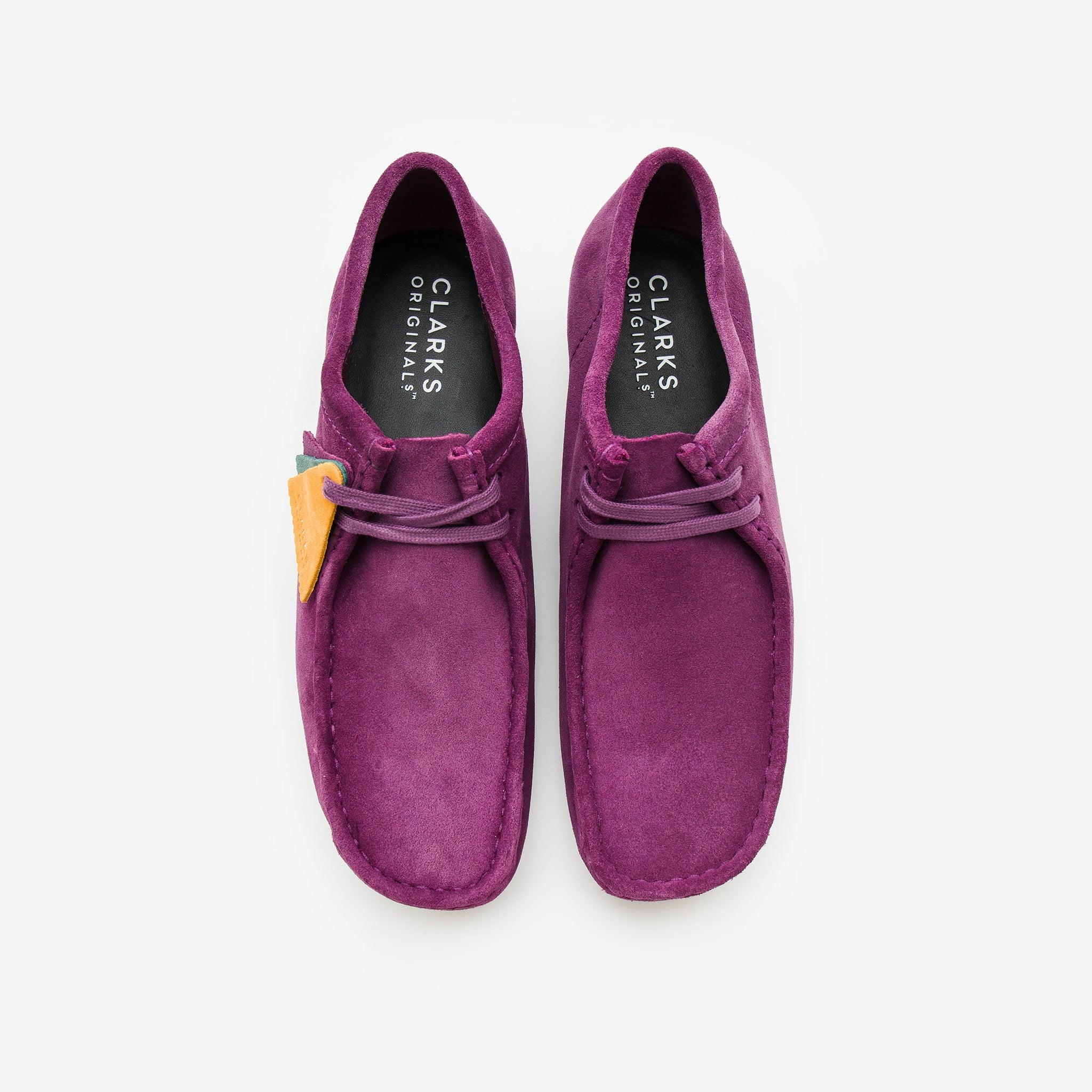 Clarks Wallabee Shoe in Purple for Men | Lyst