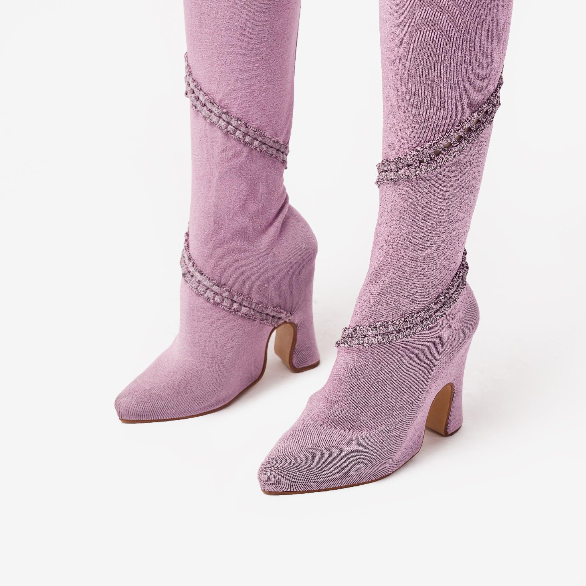 Isa Boulder Frankenstein Tall Boots in Purple | Lyst