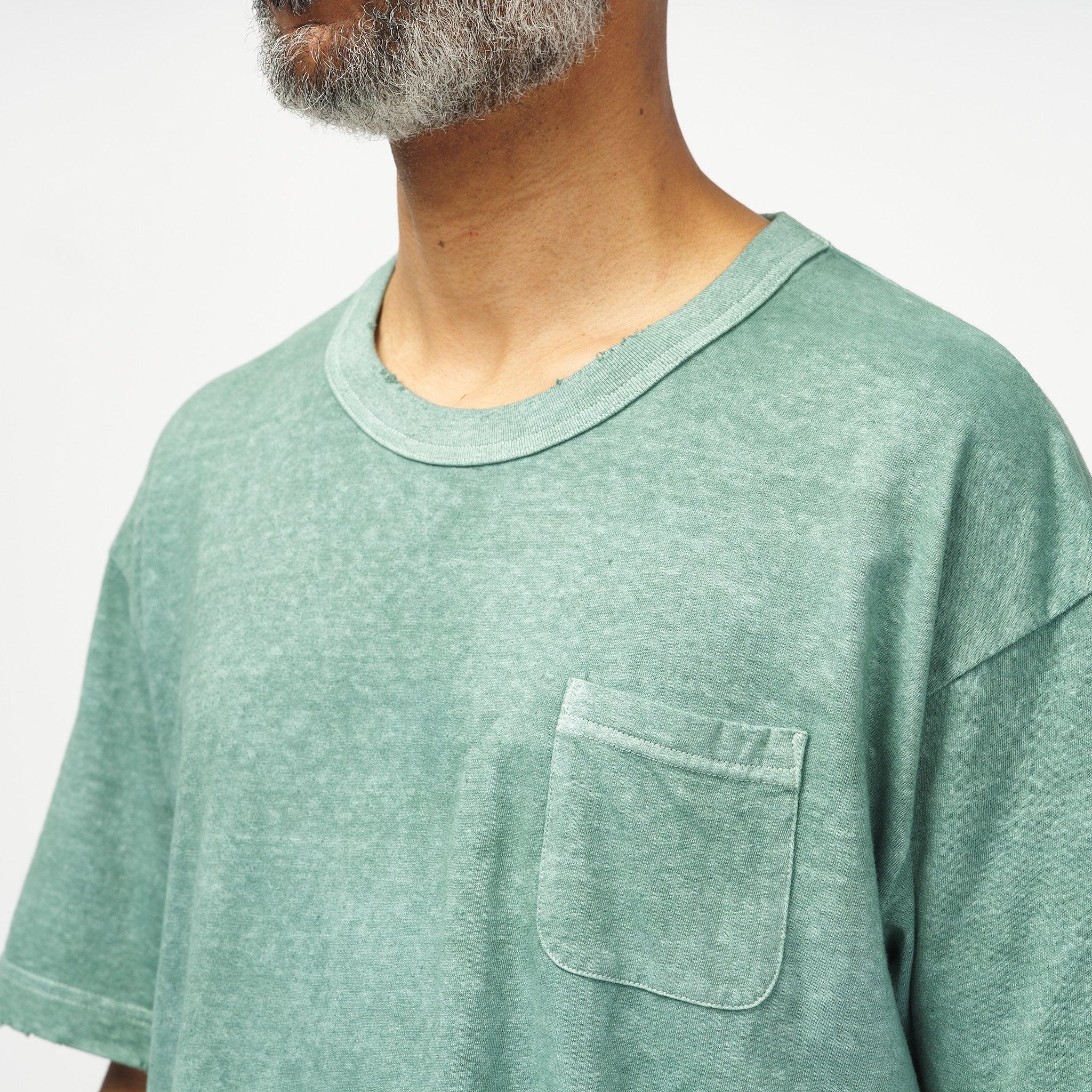 Visvim Jumbo Short Sleeve T-shirt (uneven Dye) in Green for Men | Lyst