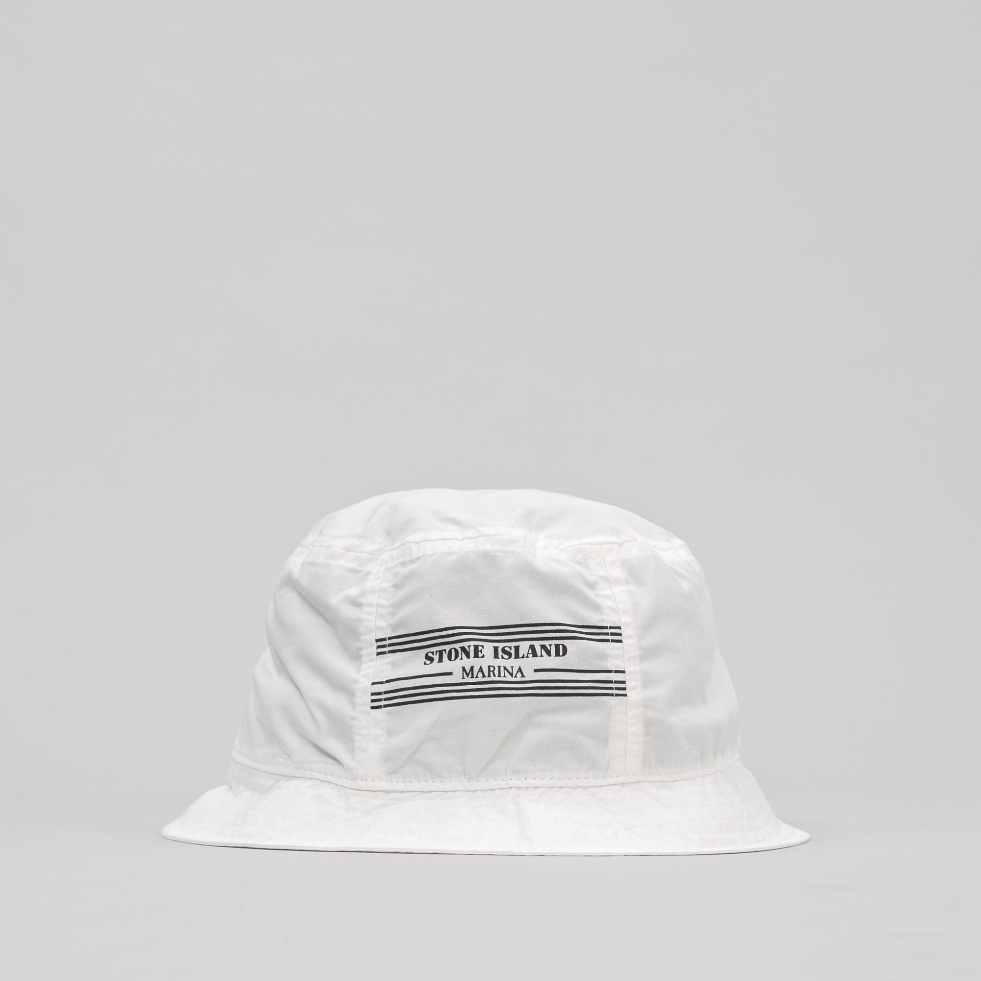 Stone Island Cotton 992xc Marina Bucket Hat In White for Men - Lyst