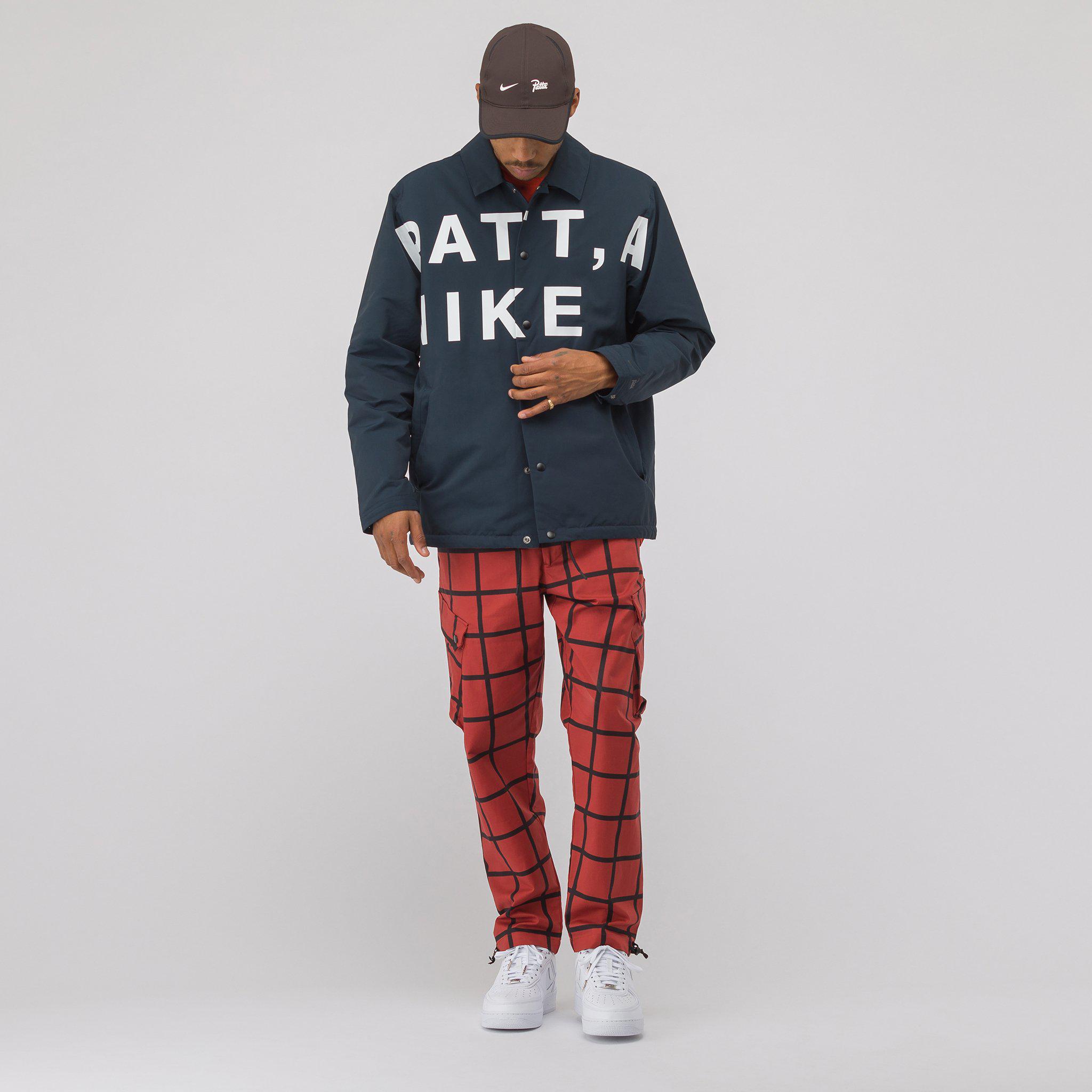 Nike Synthetic X Patta Coaches' Jacket In Dark Obsidian/white in 