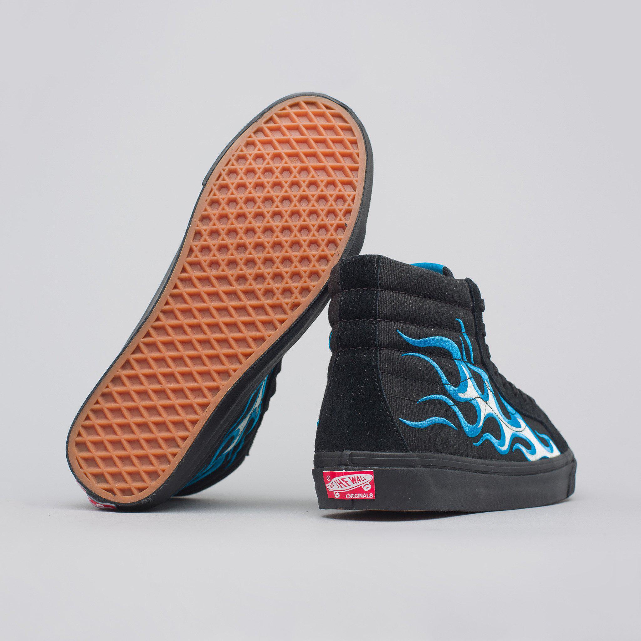 vans sk8 hi blue flame