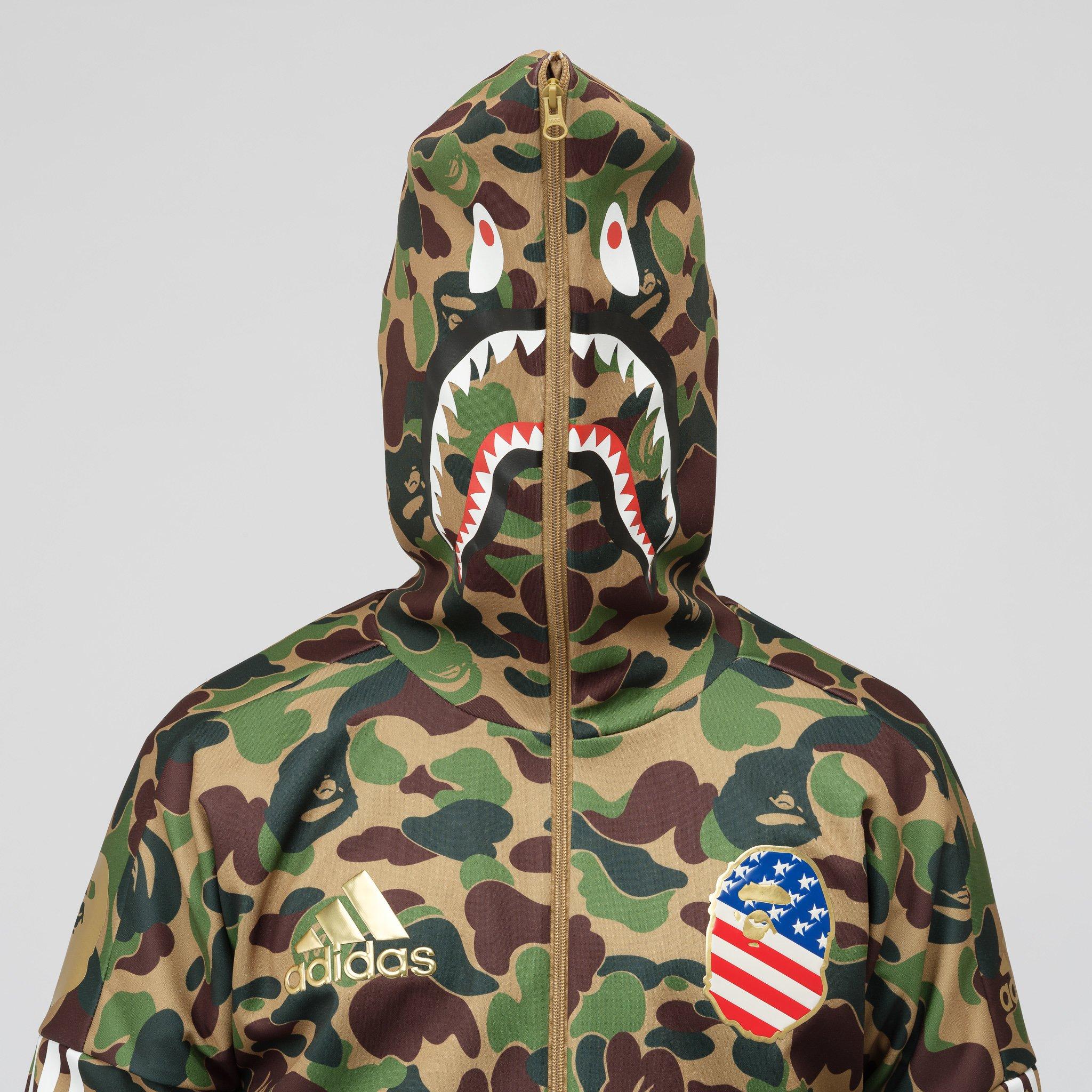 adidas bape shark hoodie