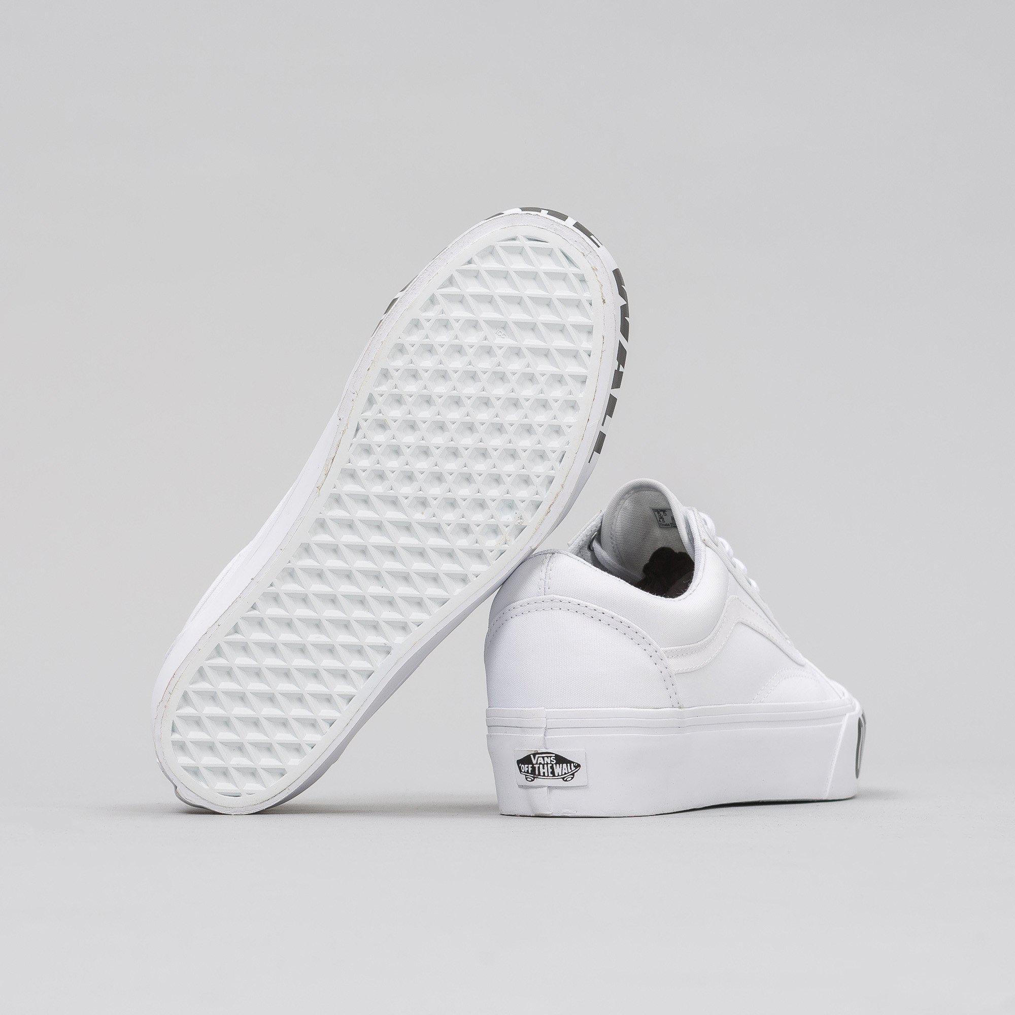 Vans Canvas Old Skool Platform Off The Wall in White for Men - Lyst