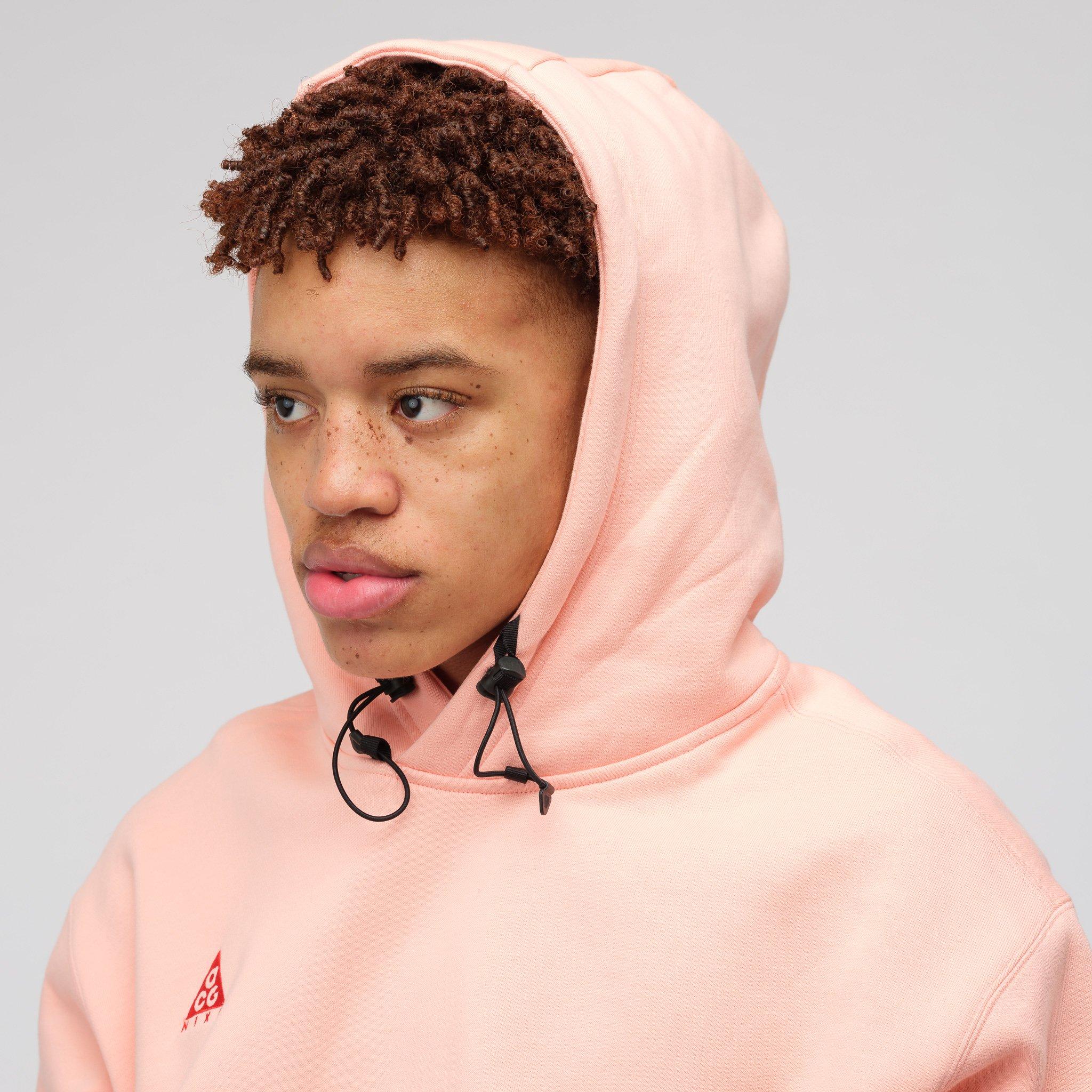 Nike Fleece Acg Pullover Hoodie in Pink for Men | Lyst