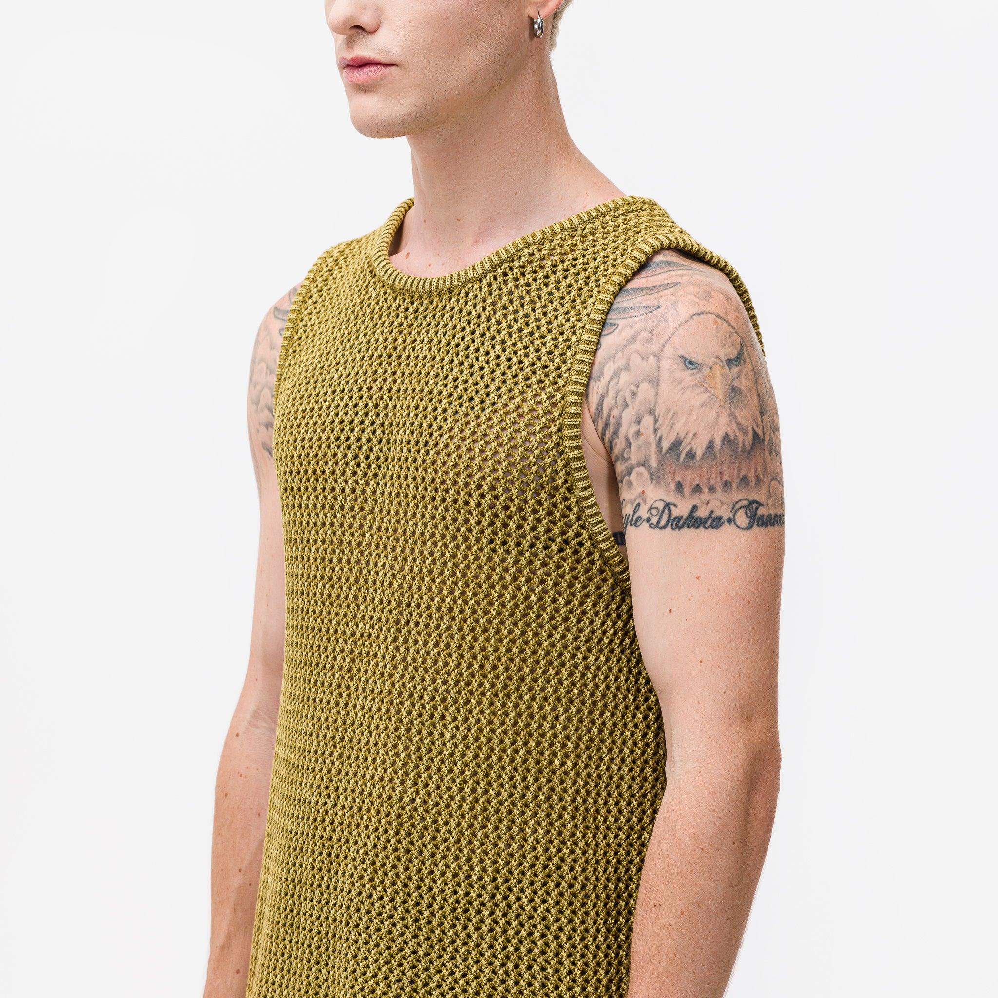 Stussy O'dyed Mesh Tank in Green for Men | Lyst