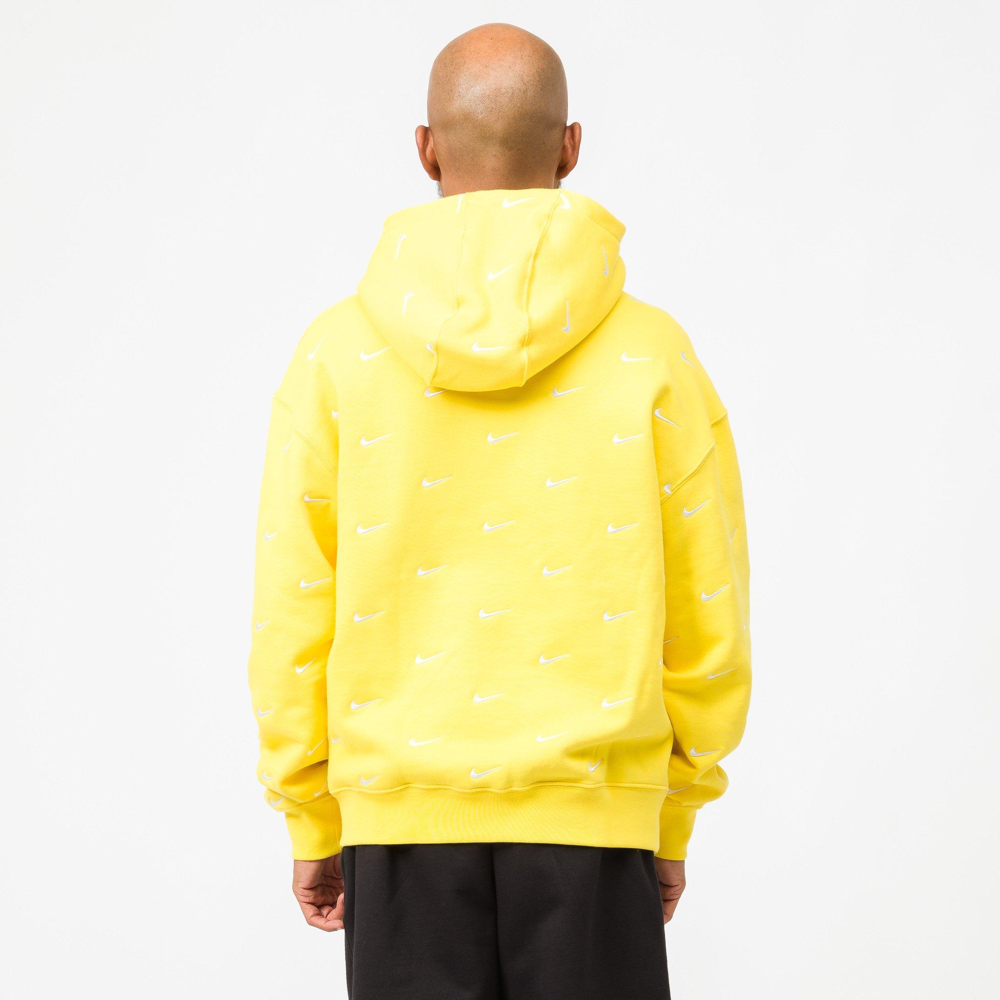 nike swoosh hoodie yellow