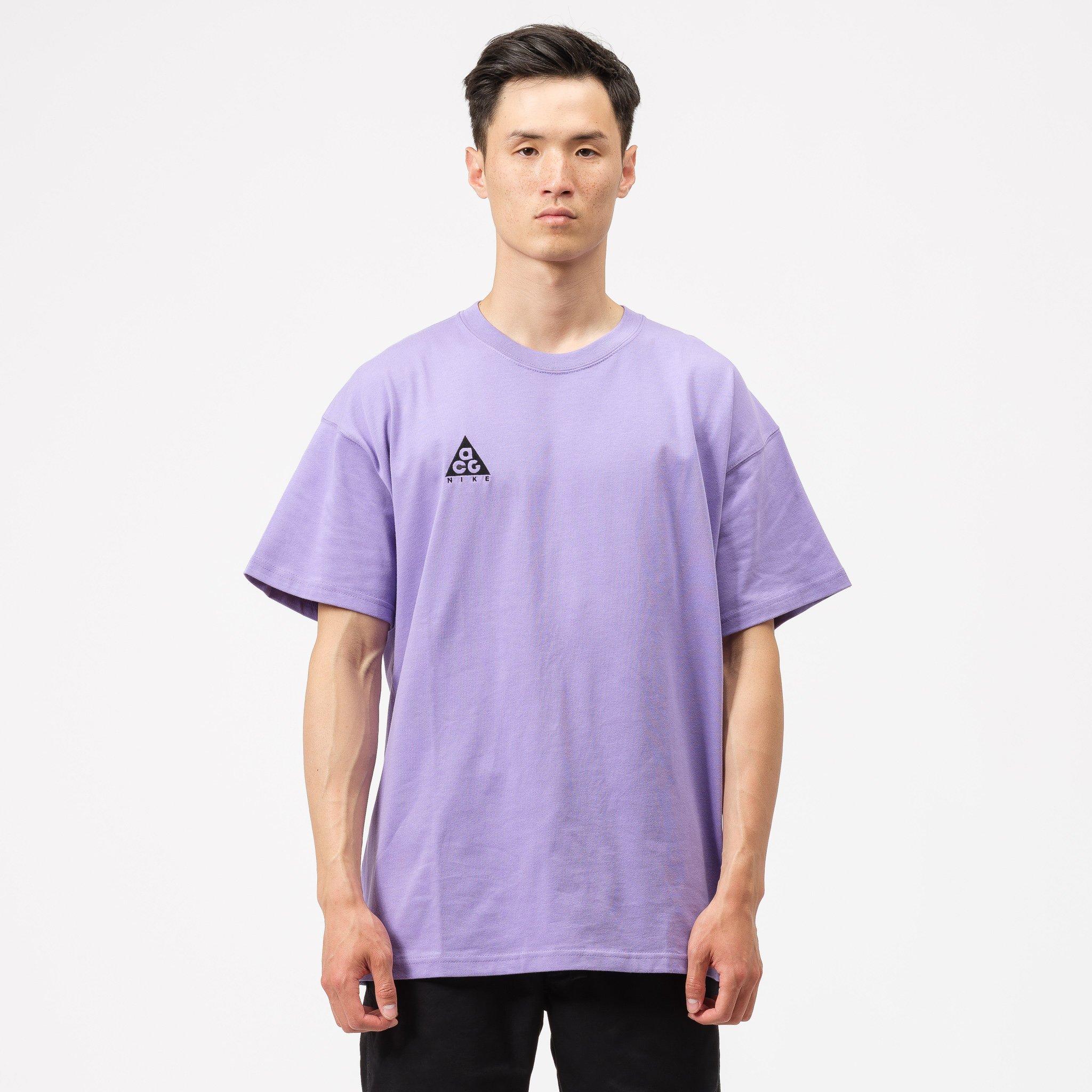 Nike Cotton Acg Logo T-shirt in Purple 