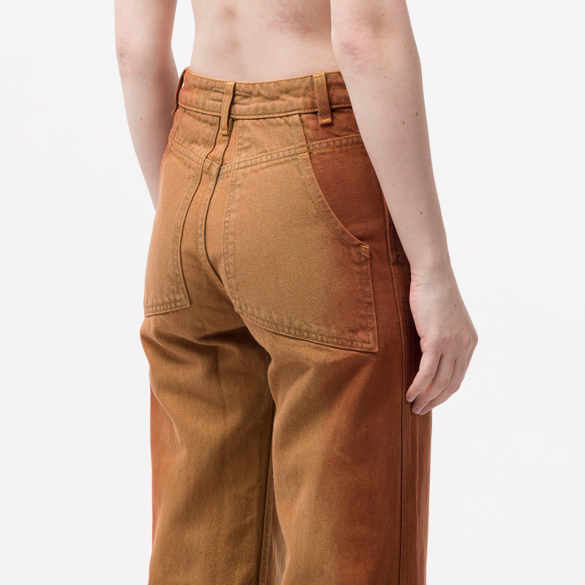 Eckhaus Latta Wide-leg Jeans in Brown | Lyst