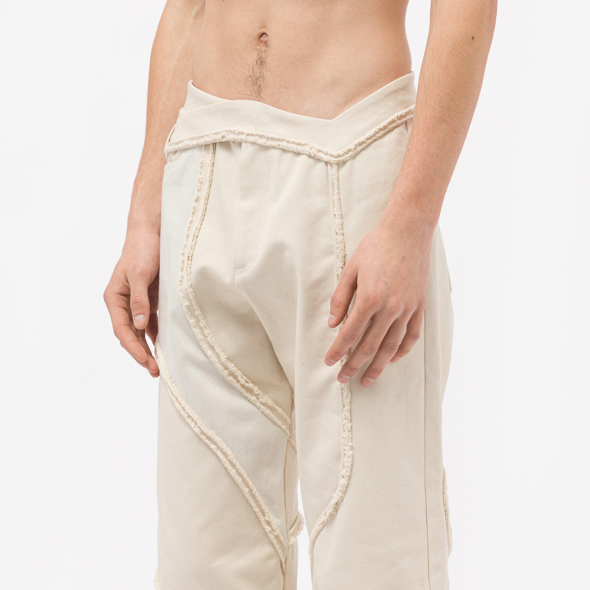 Mainline:RUS/Fr.CA/DE Eren Two-toned Distressed Piping Trouser in ...