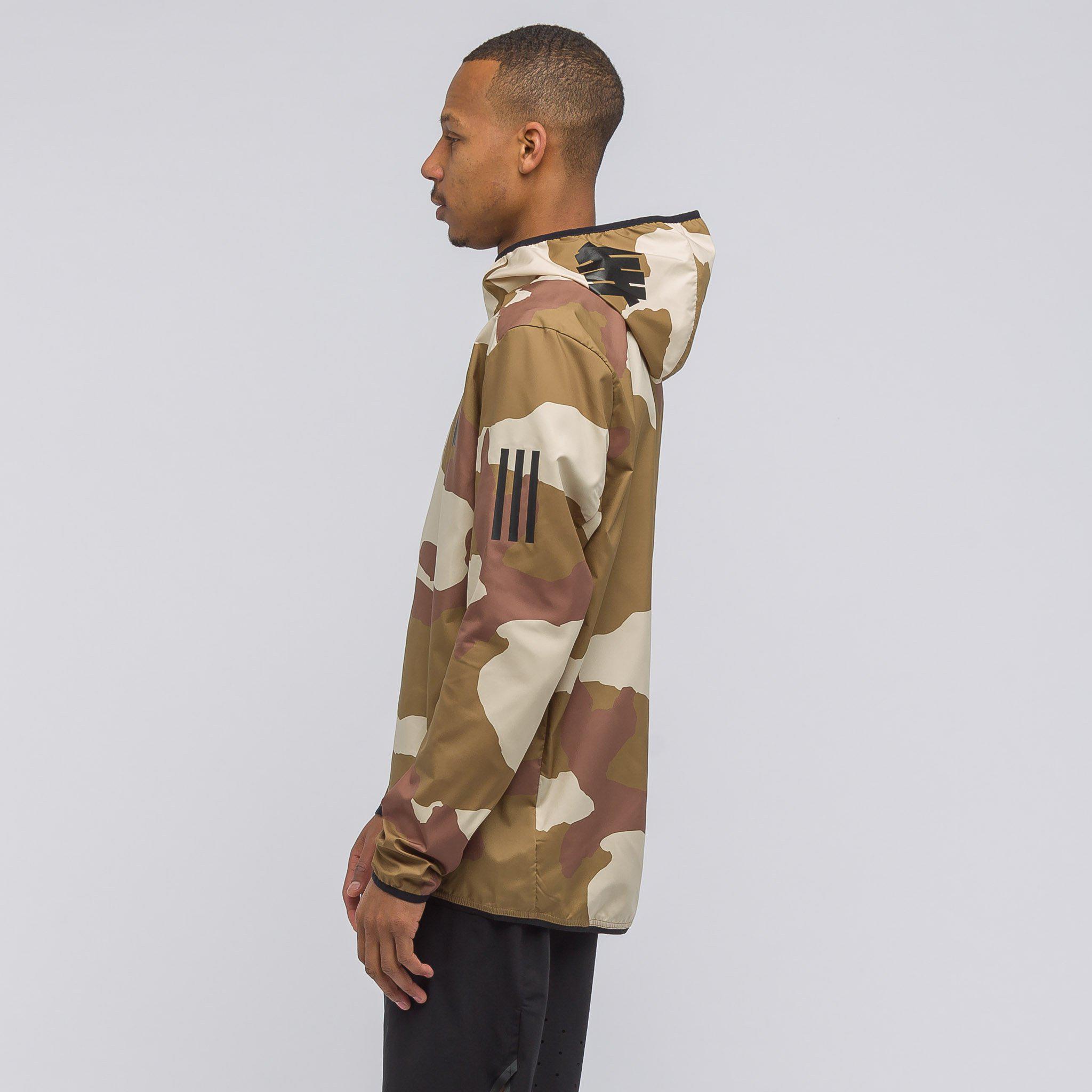 Adidas Multicolor X Undefeated Response Hooded Wind Jacket In Dune Camo for men Adidas Multicolor X Undefeated Response Hooded Wind Jacket In Dune Camo for men