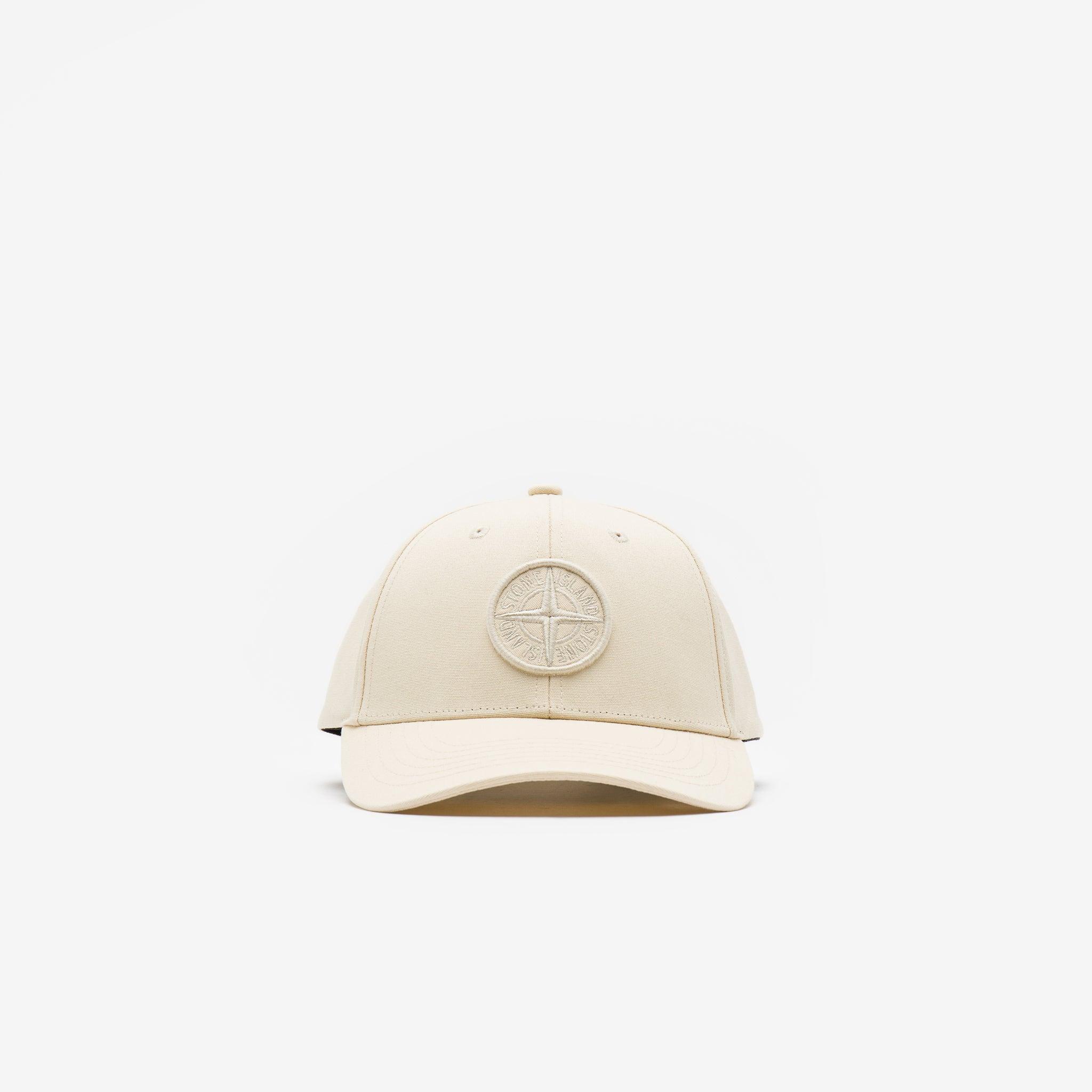 Stone Island 99661 Cotton Rep Cap in Ivory (White) for Men | Lyst