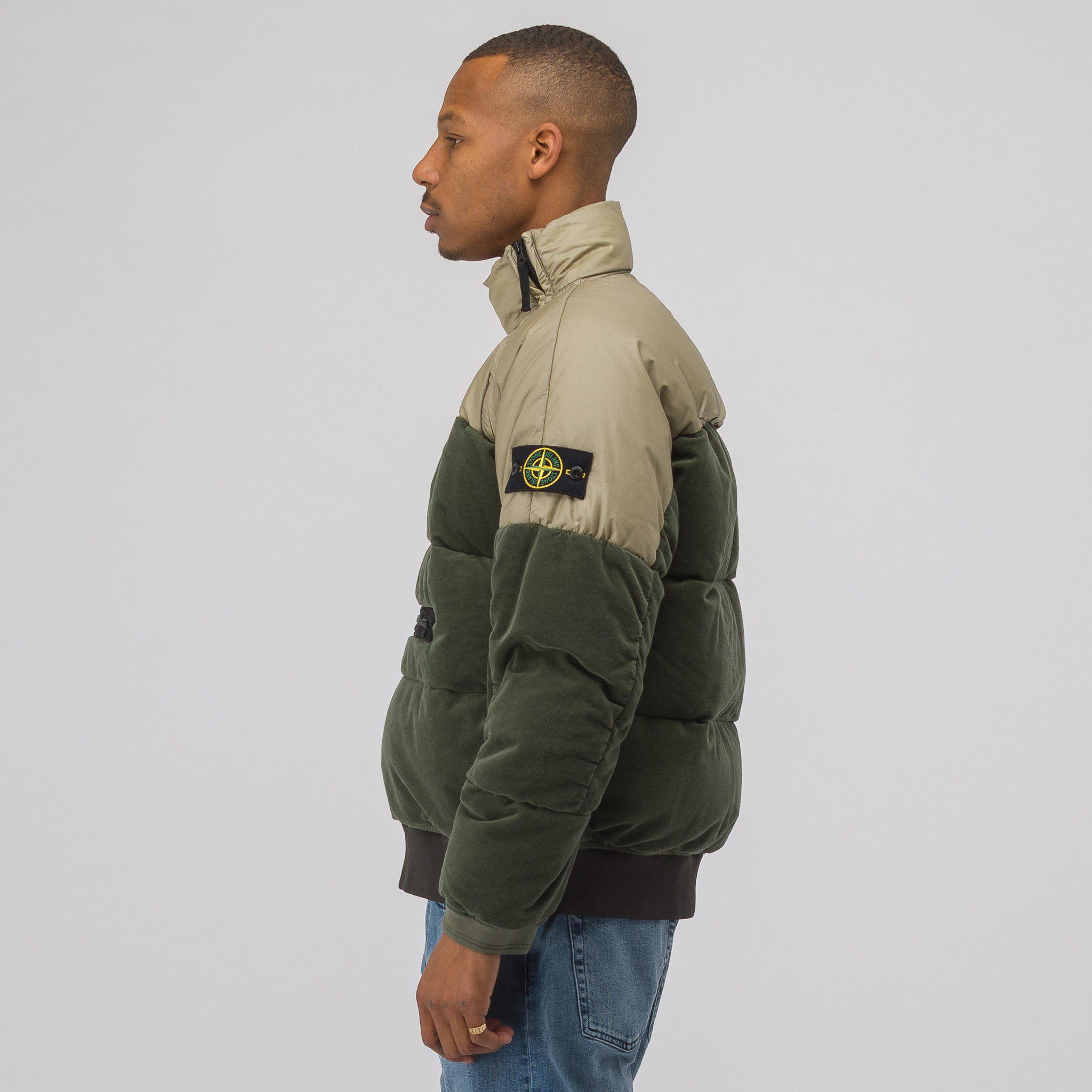 stone island velvet down