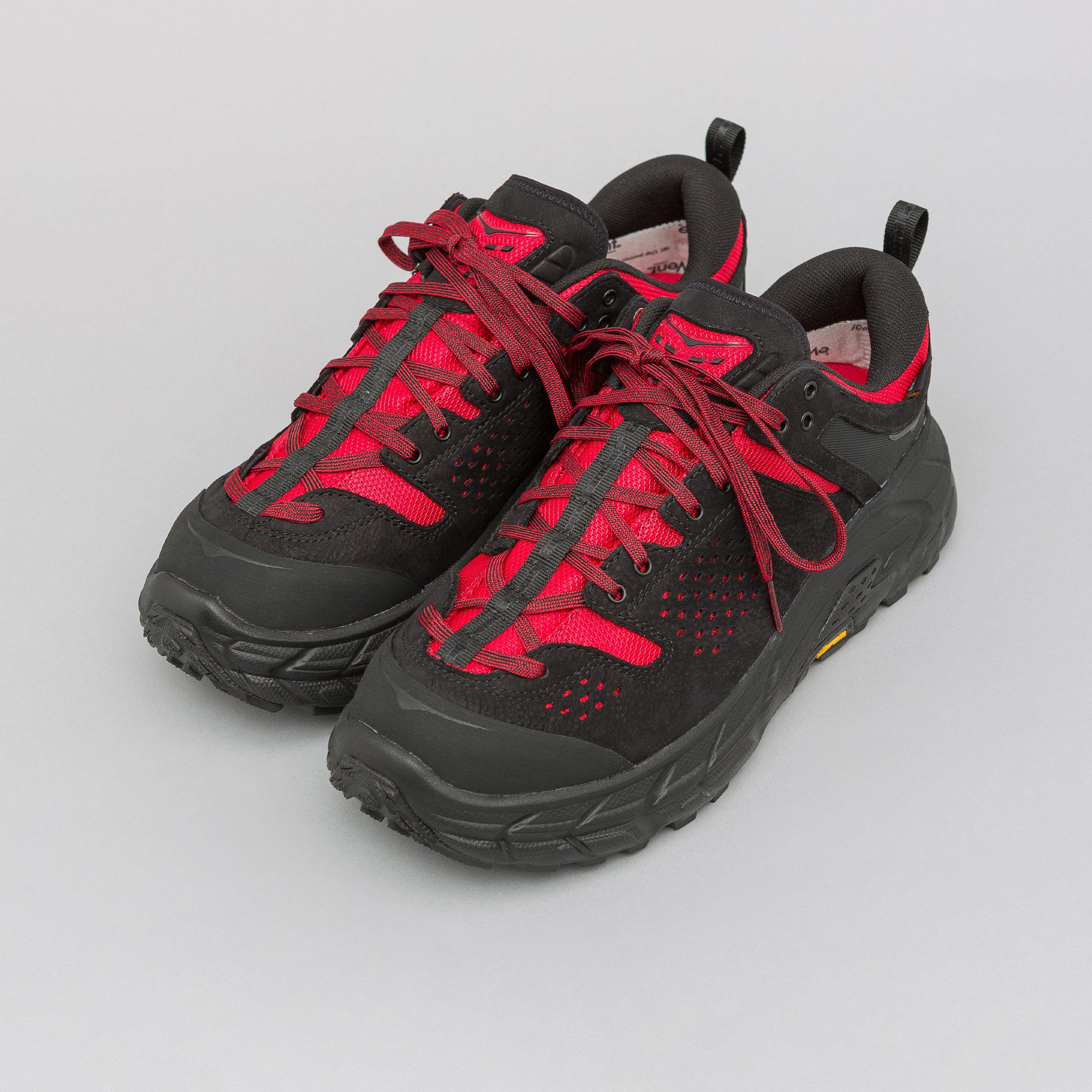 Hoka One One X Engineered Garments Tor Ultra Low In Black/red for Hoka One One X Engineered Garments Tor Ultra Low In Black/red for