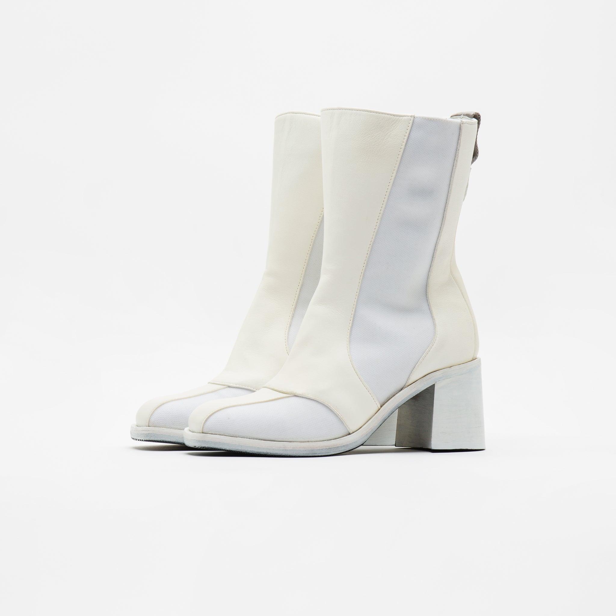 Our Legacy Leather Mid Shaft Boot in White | Lyst