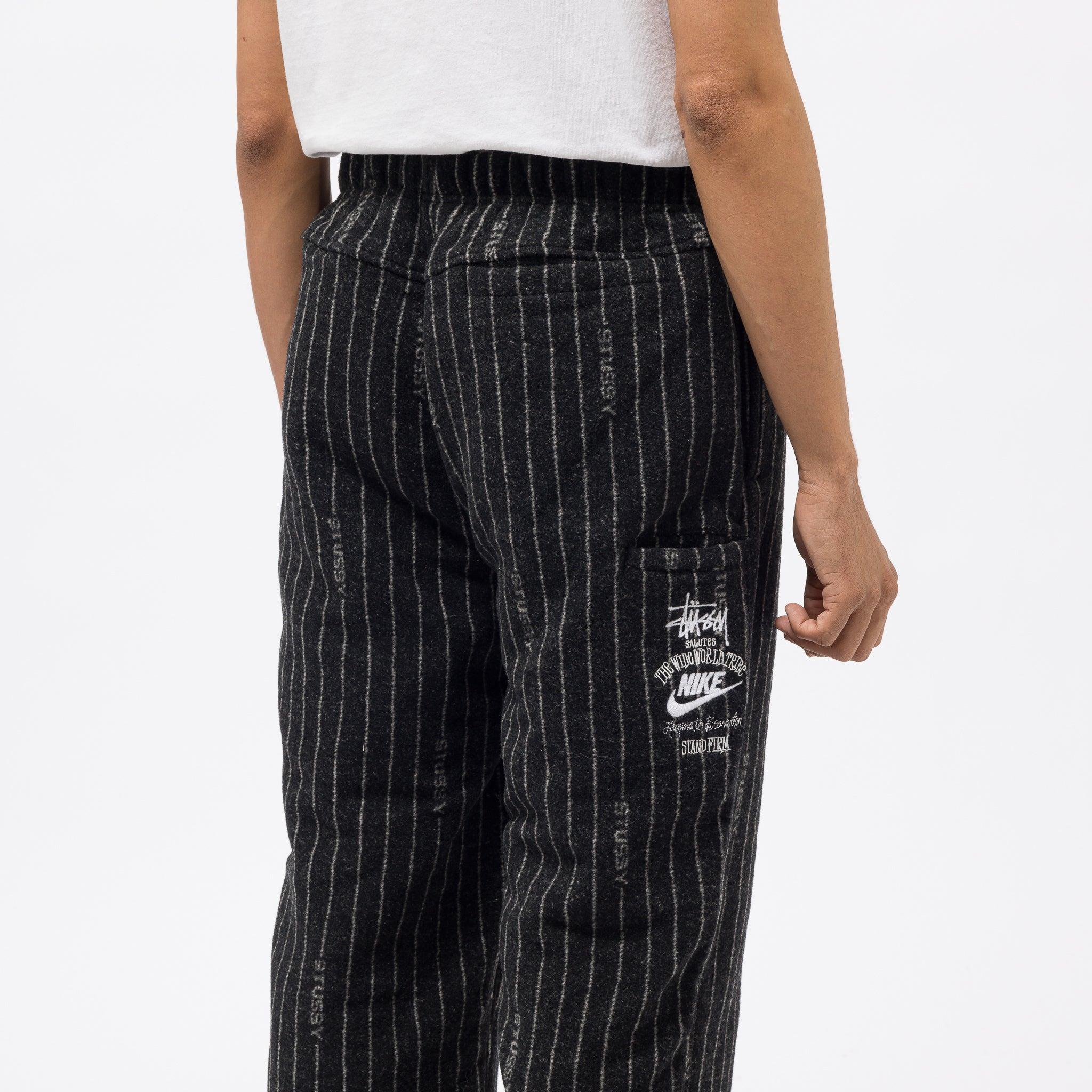 Nike Stüssy Stripe Wool Pants in Black for Men | Lyst UK