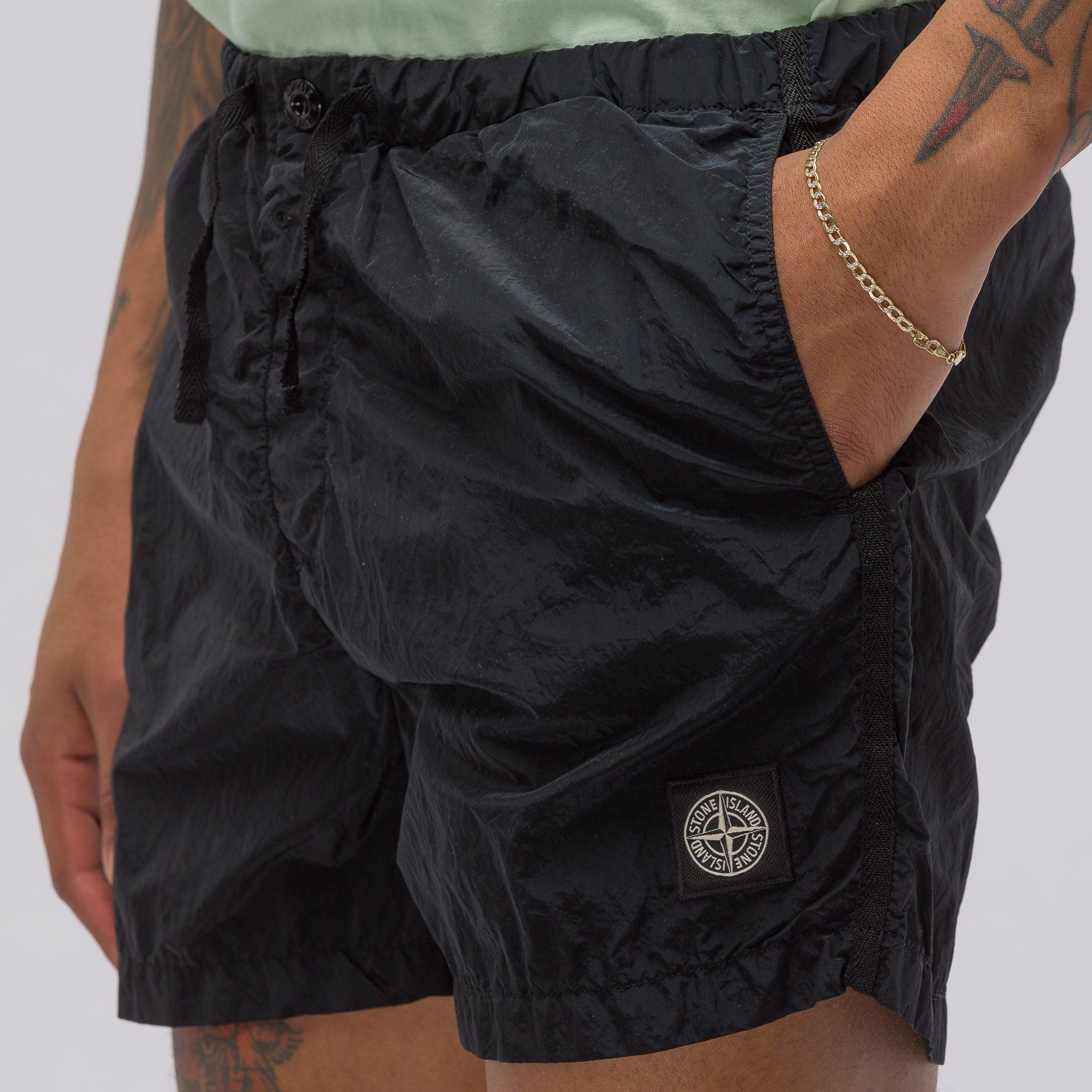 stone island black swim shorts