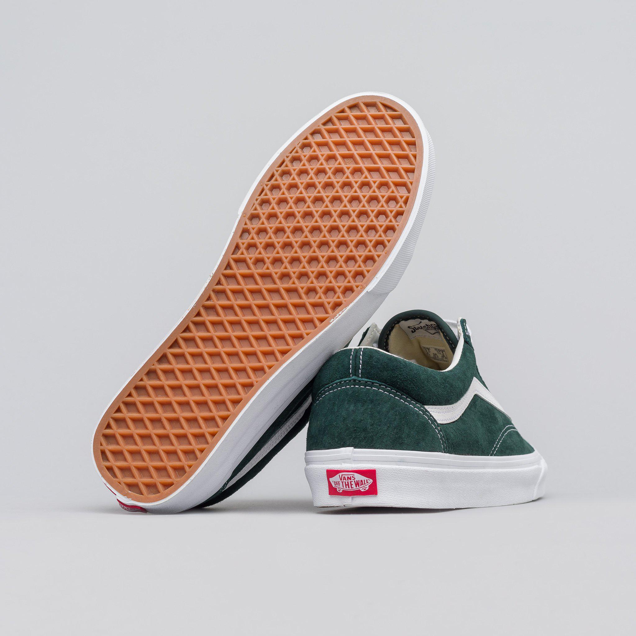 vans old skool pig suede darkest spruce