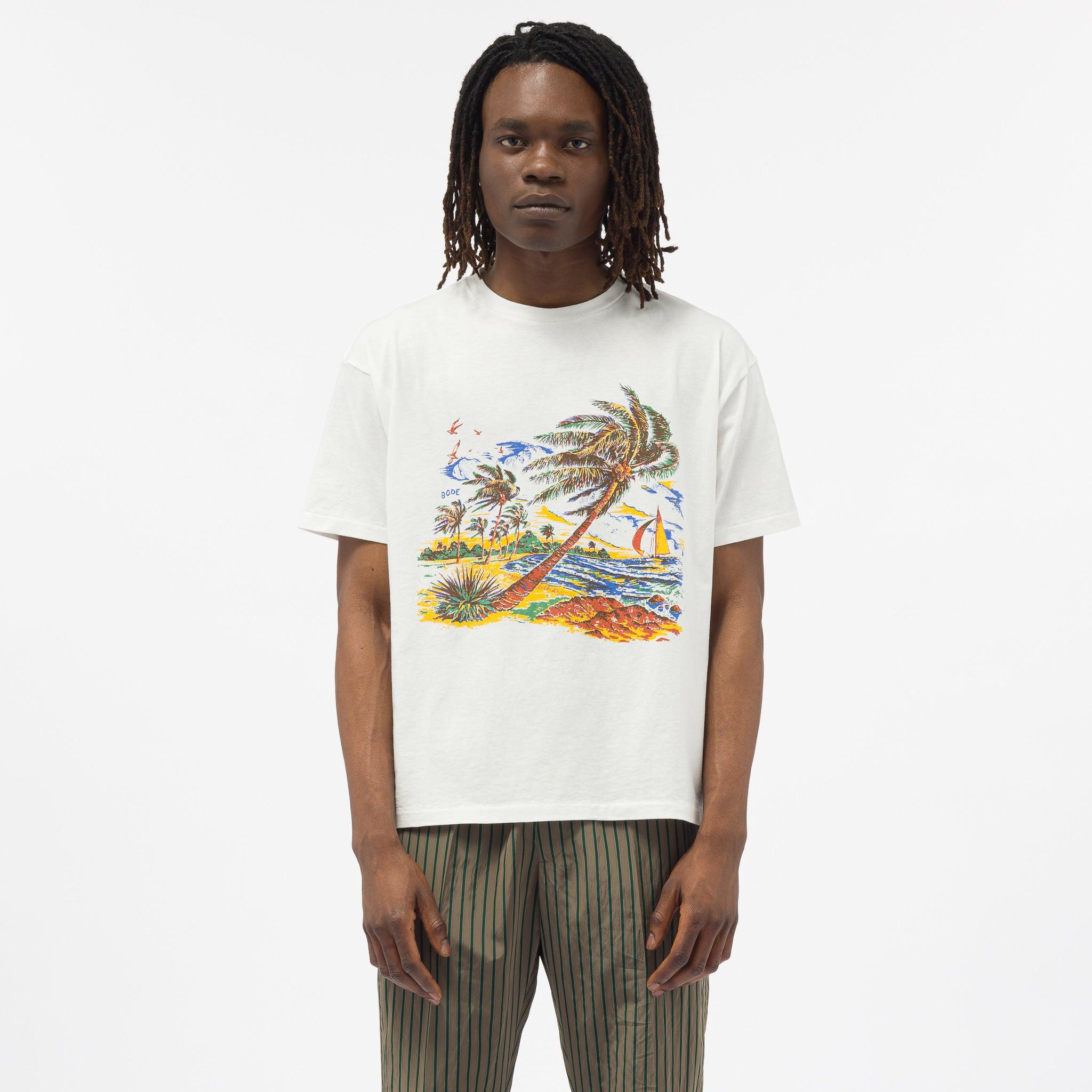 Bode Island T-shirt in Natural for Men | Lyst