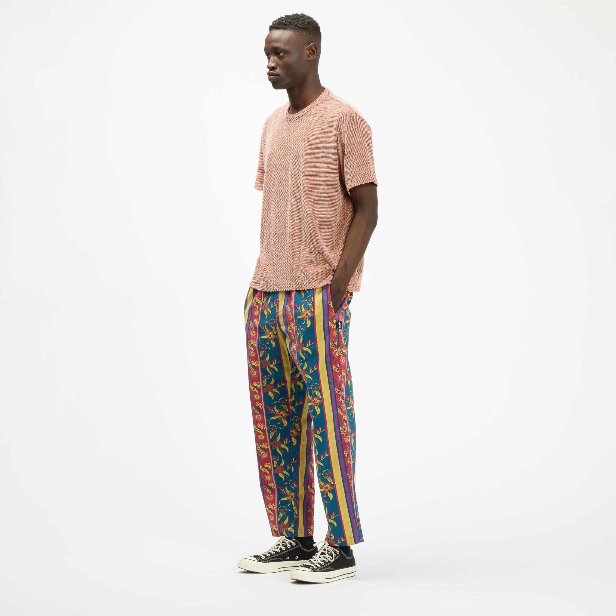 stussy fleur stripe beach pant