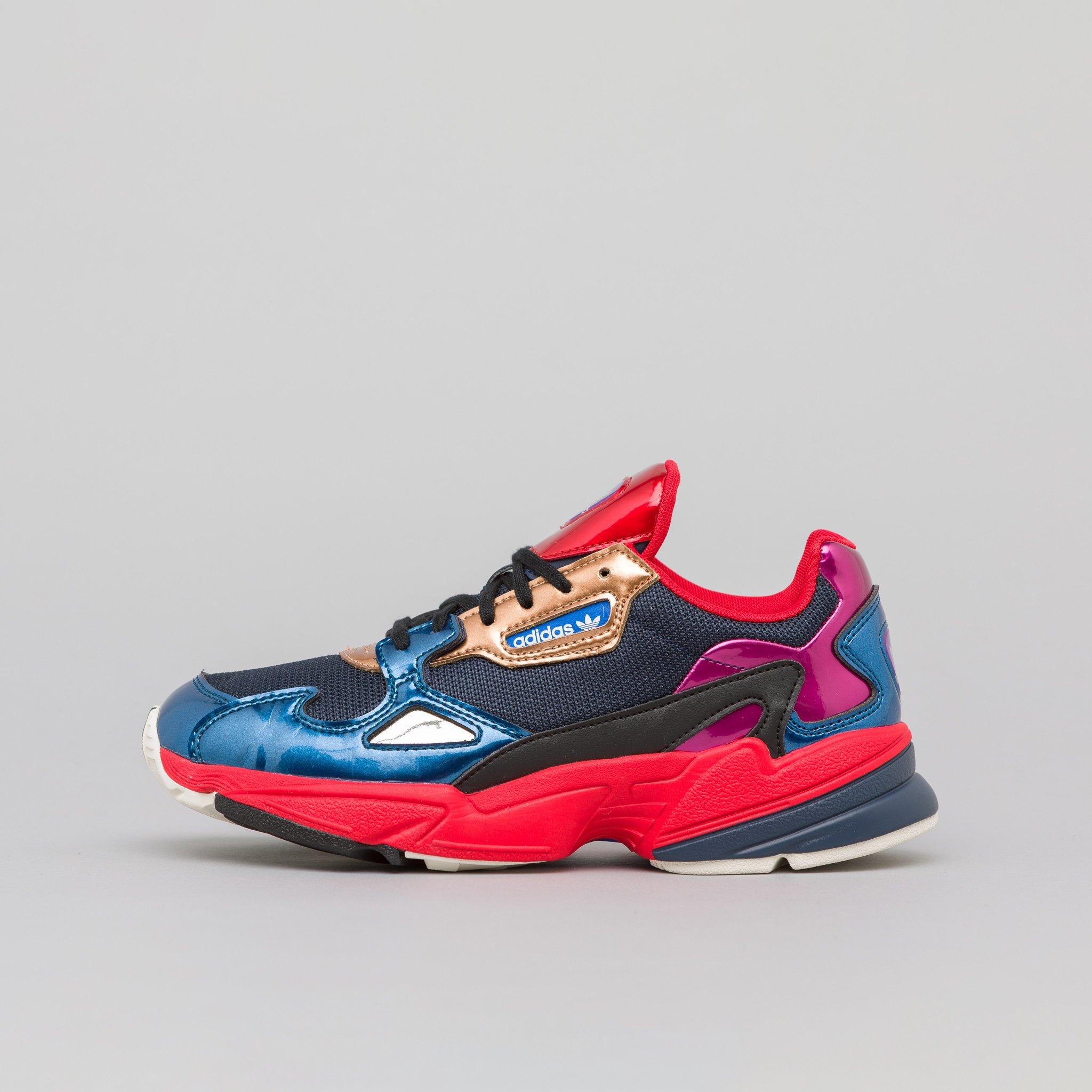 adidas falcon red navy