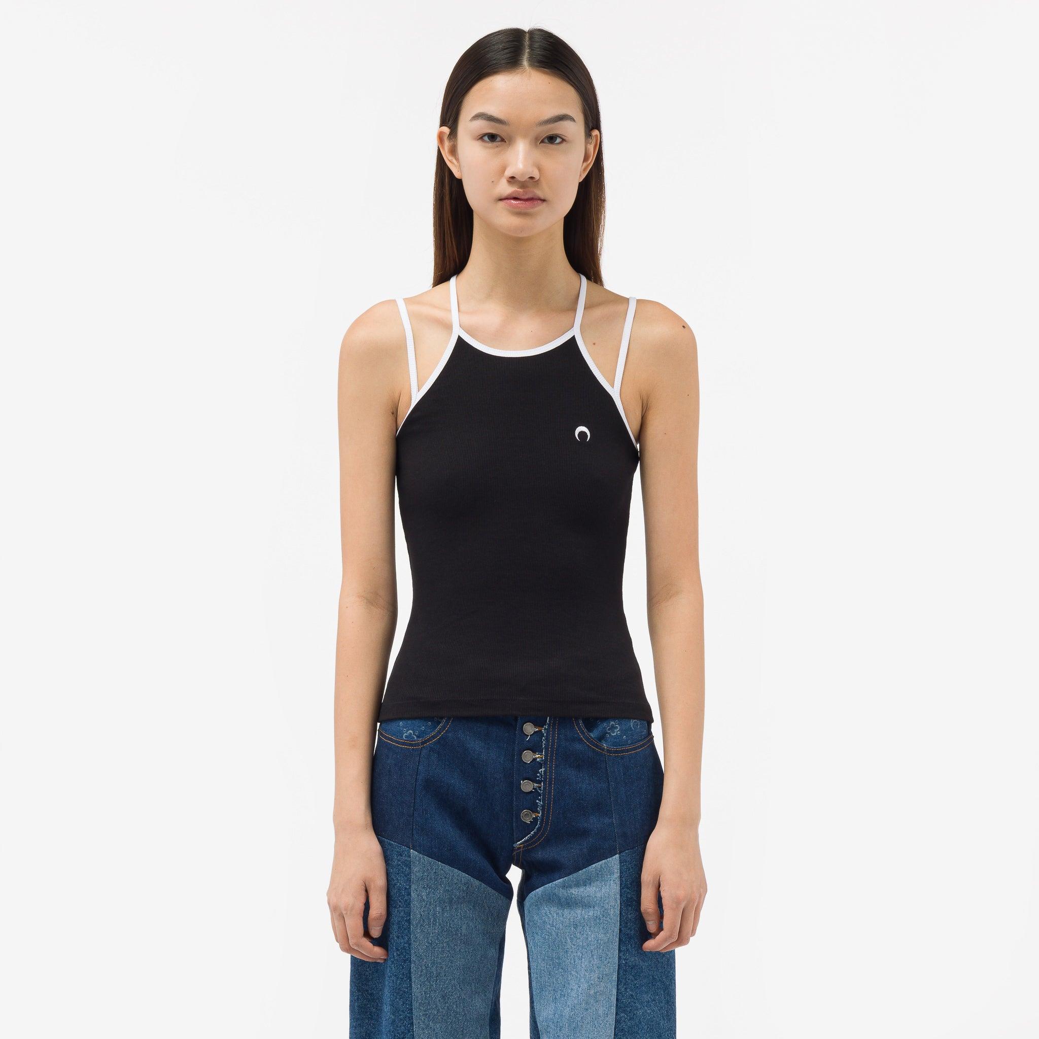 Marine Serre Organic Cotton Tennis Court Top in Blue | Lyst