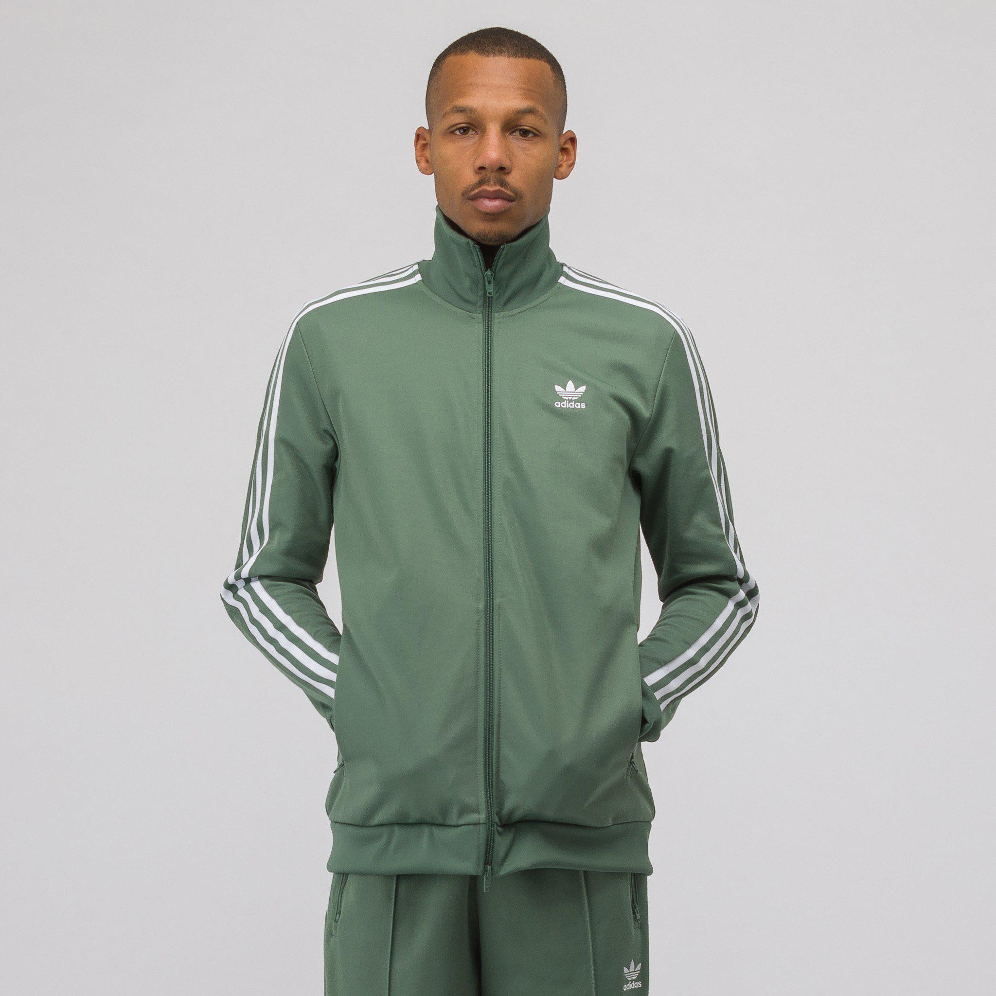 The trail Sociology Warehouse adidas Beckenbauer Track Jacket In Green for Men | Lyst