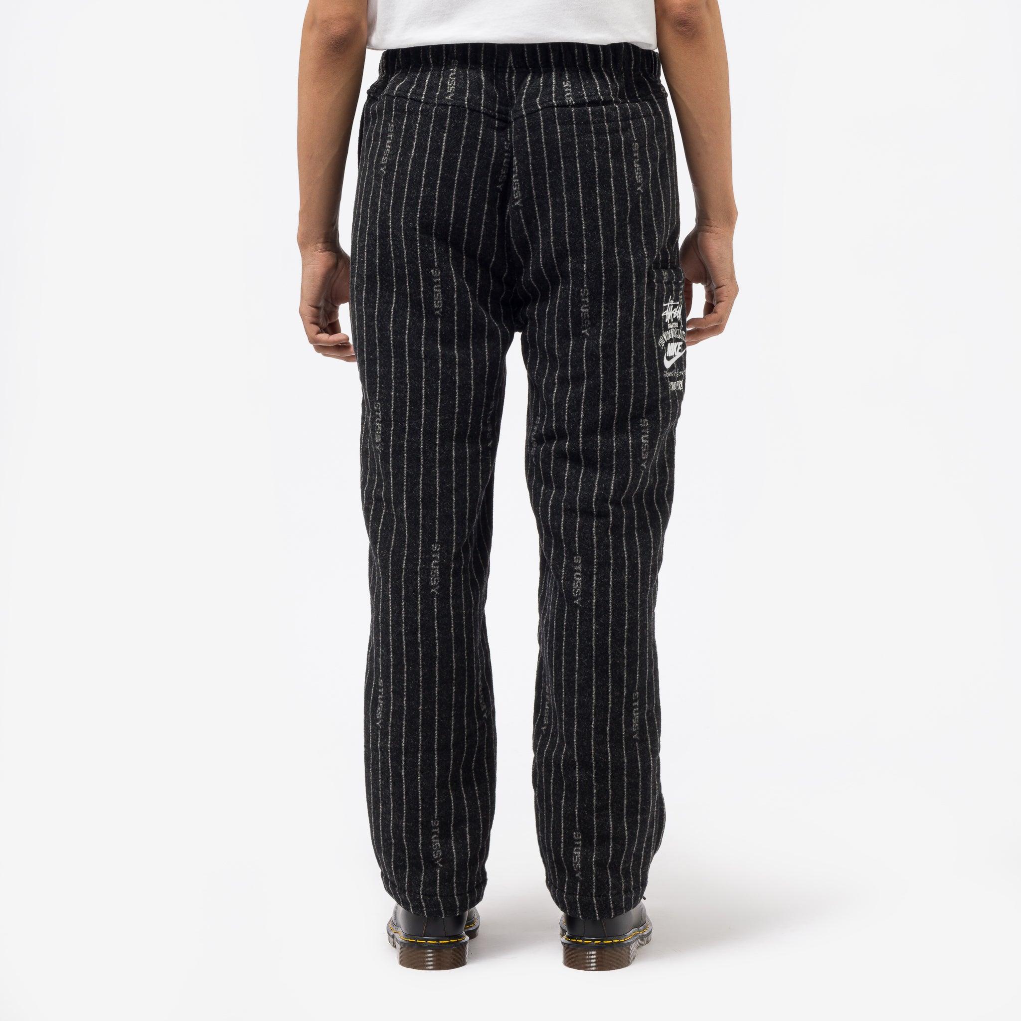 Nike Stüssy Stripe Wool Pants in Black for Men | Lyst