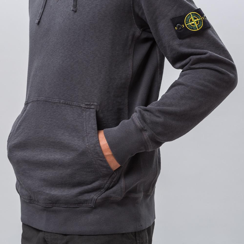 Stone Island Cotton 64960 T.co+old Hooded Sweatshirt In Charcoal in Gray  for Men - Lyst
