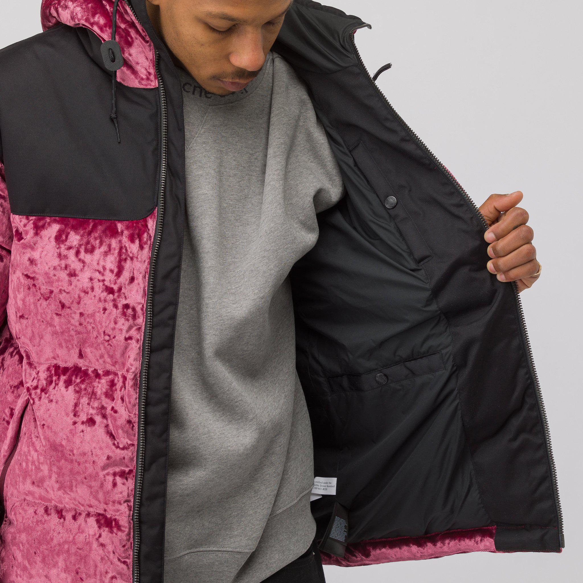 velvet nuptse jacket