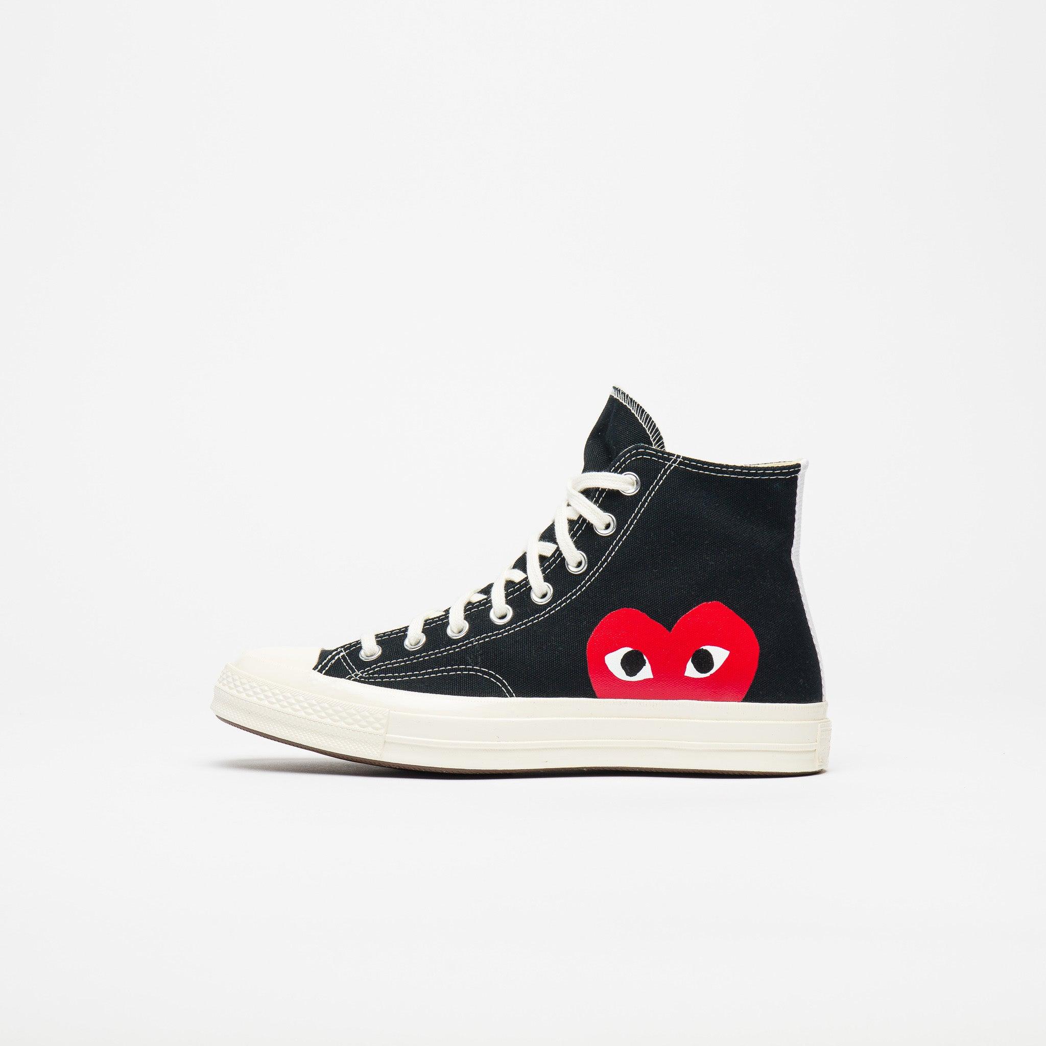 comme des garçons black converse