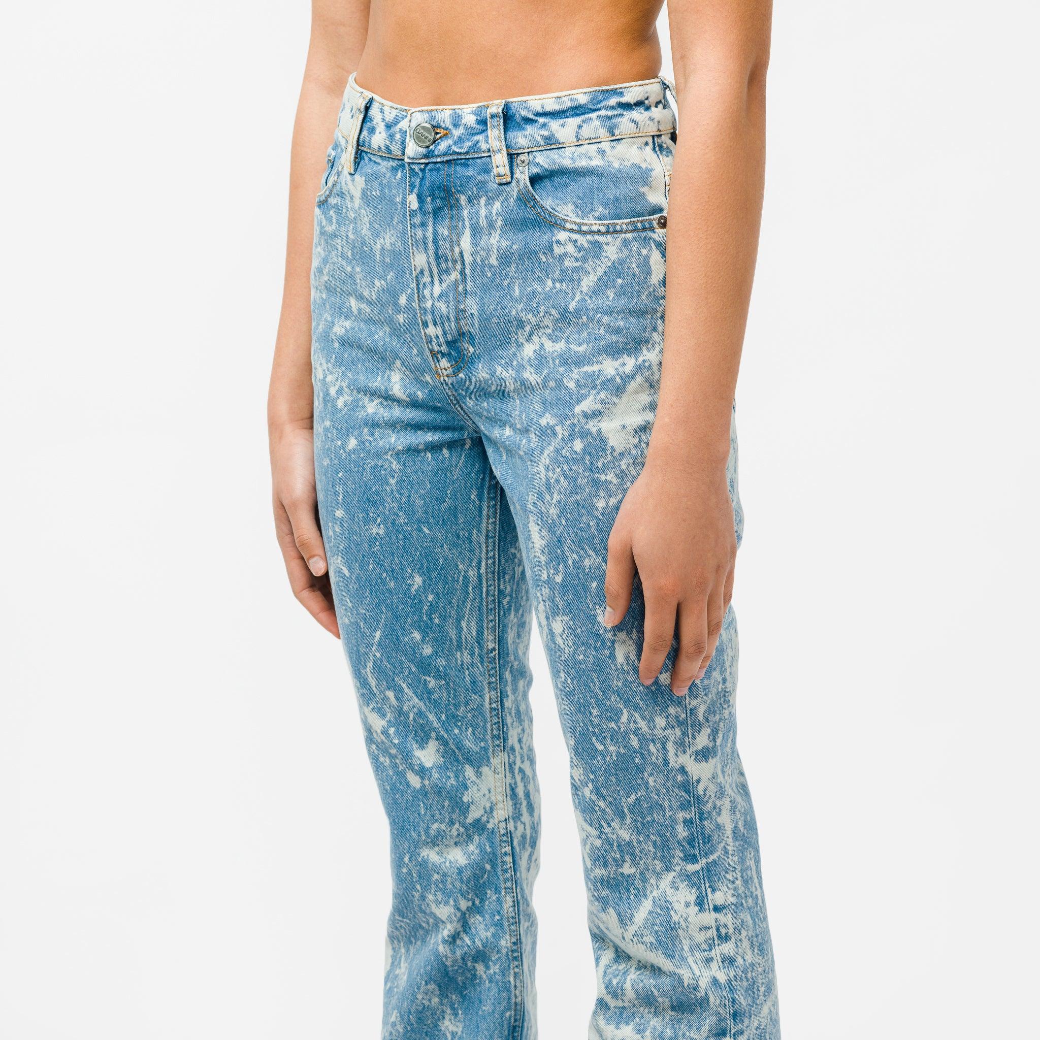Ganni Bleach Denim Jeans in Blue - Lyst