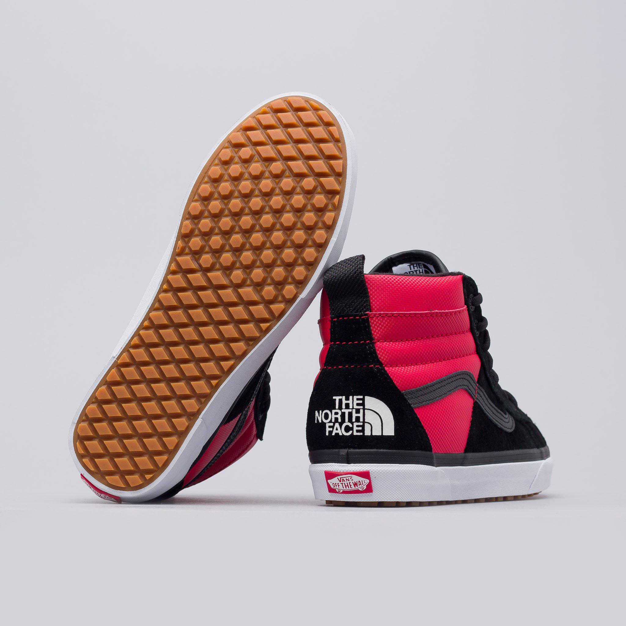 vans north face red