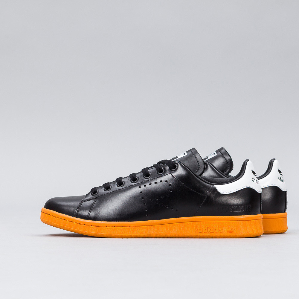 raf simons stan smith black orange
