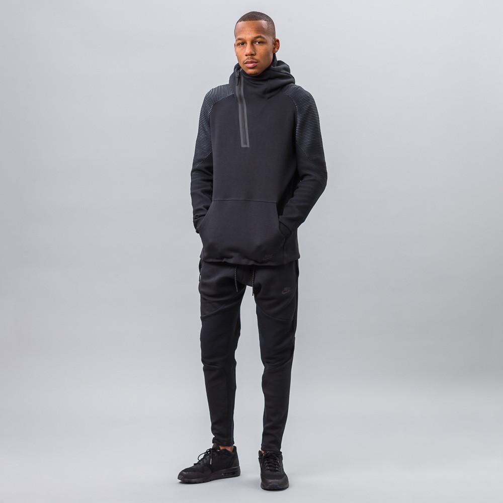 Nike Tech Fleece Half Zip Hoodie In Black for Men | Lyst