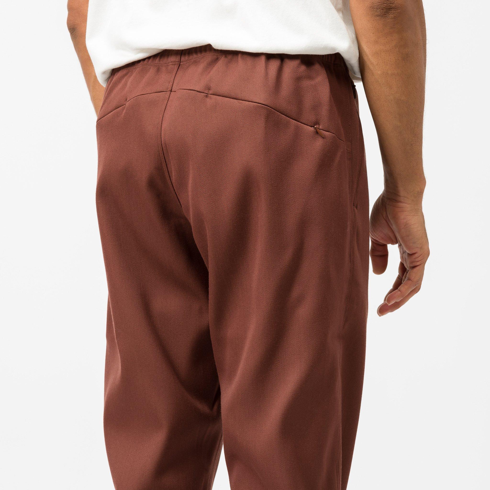 brown warm up pants