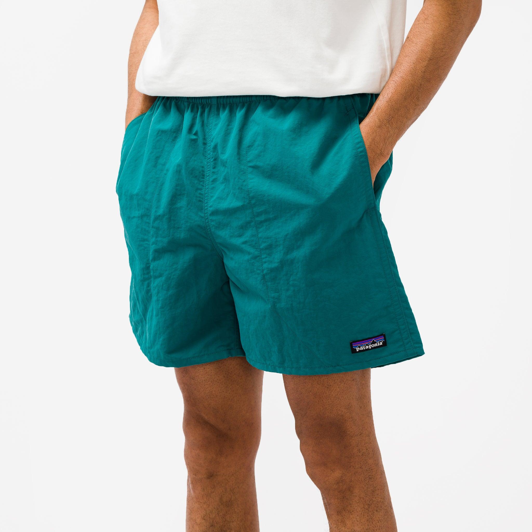 5 Inch Baggies Shorts in Green for Men 