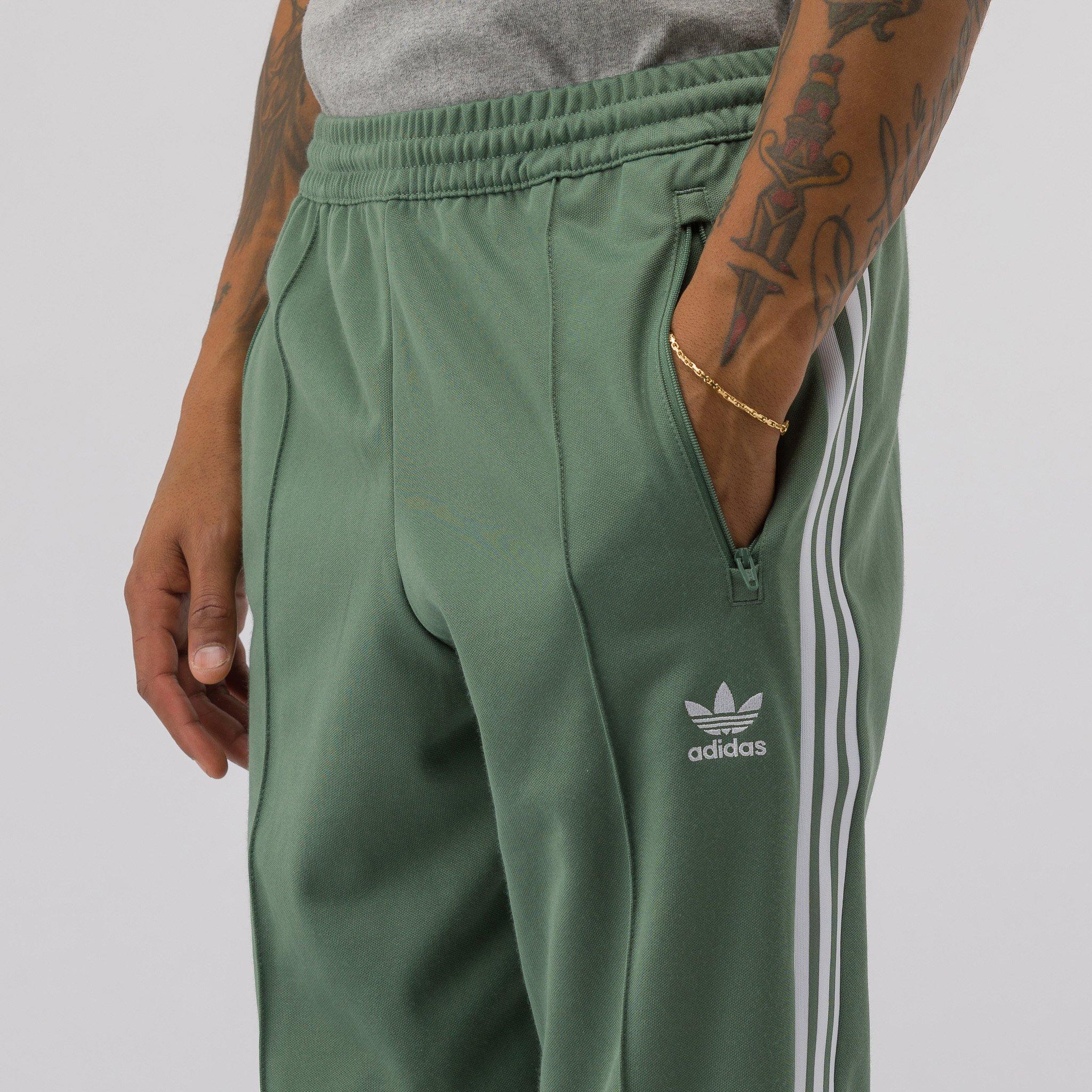 adidas beckenbauer track pants green