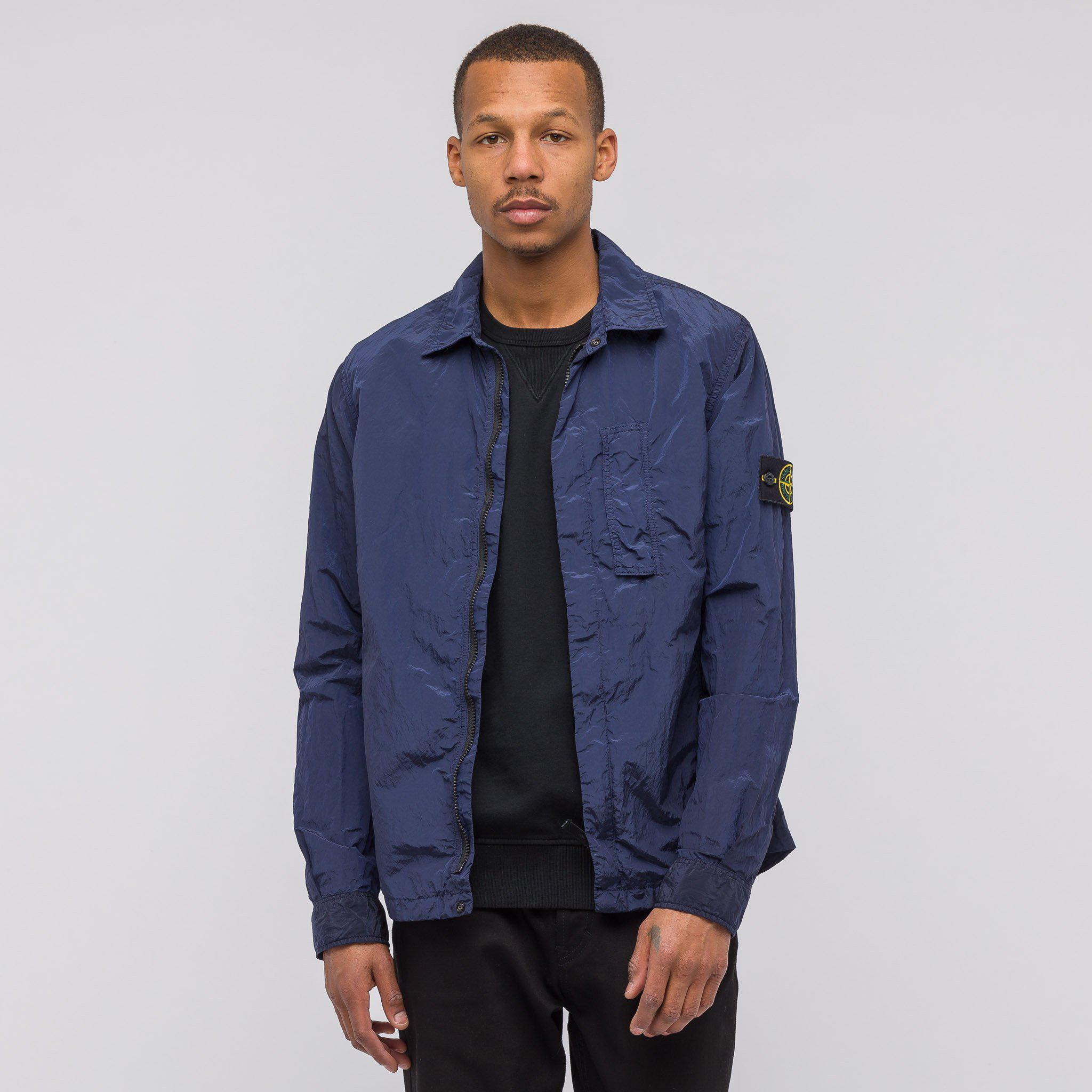 Stone Island Synthetic 10844 Shirt Jacket In Navy in Blue for Men - Lyst
