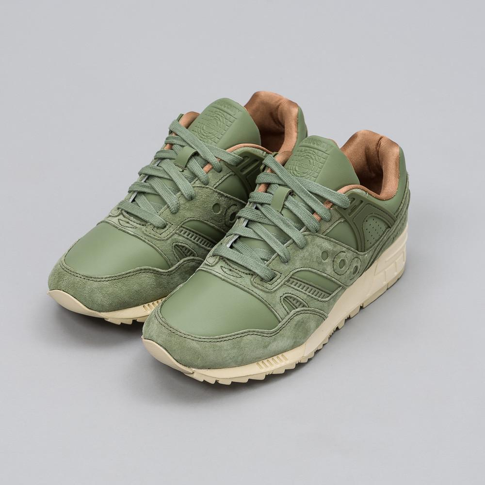 Saucony Suede Grid Sd in Olive Green 