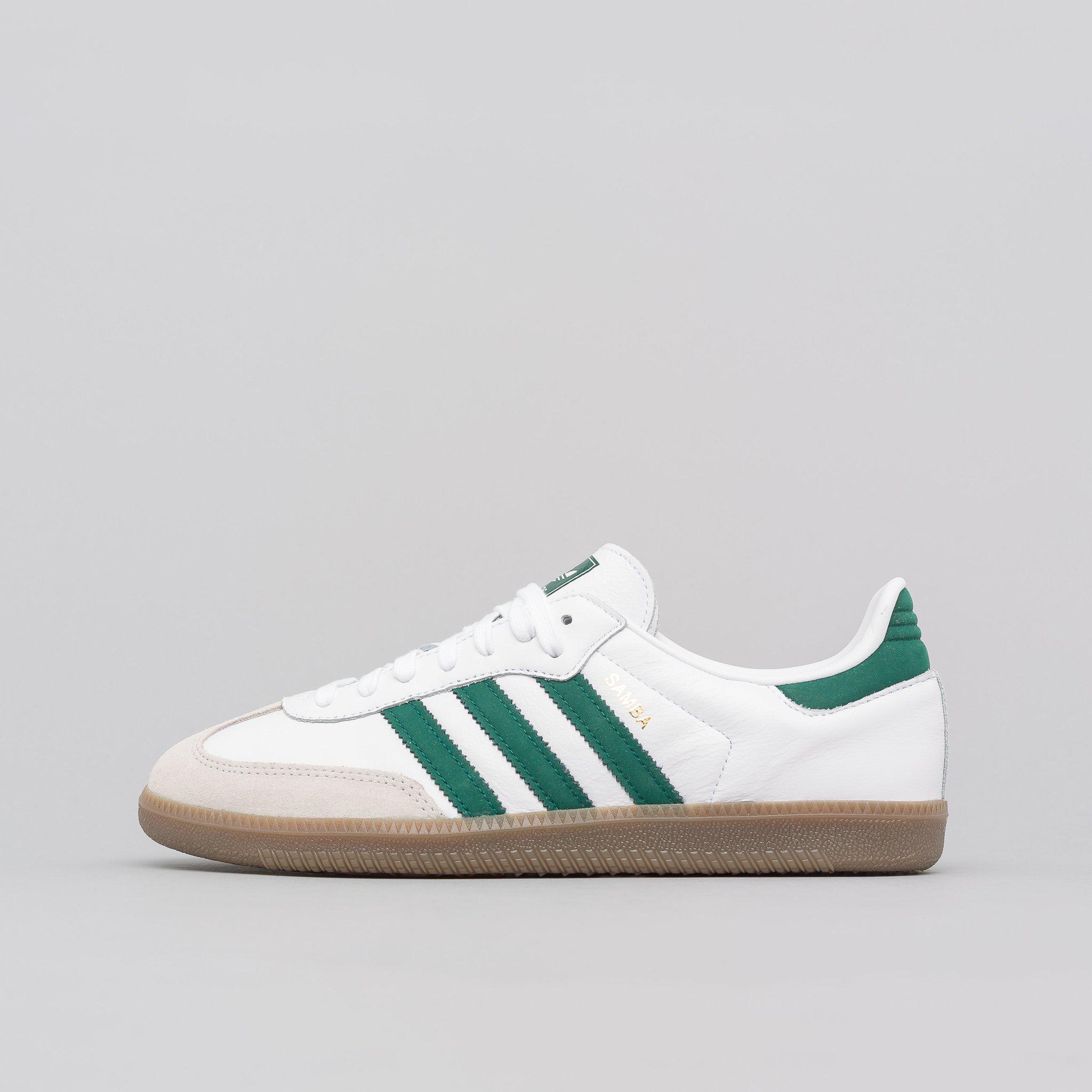 adidas Samba Og In White/green for Men | Lyst