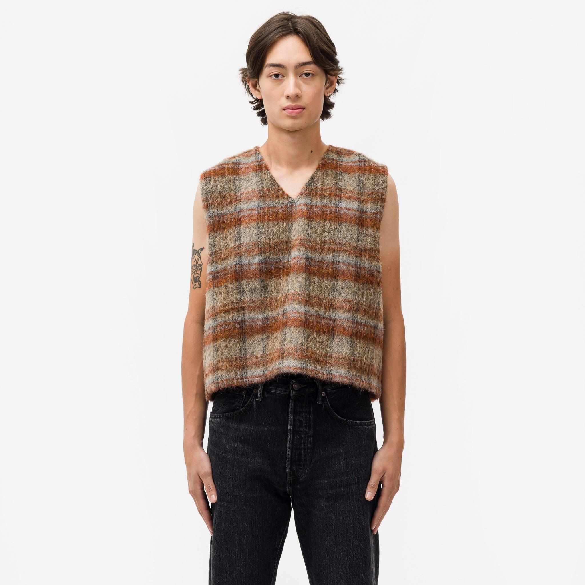 Our Legacy Double Lock Mohair Vest in Brown for Men | Lyst