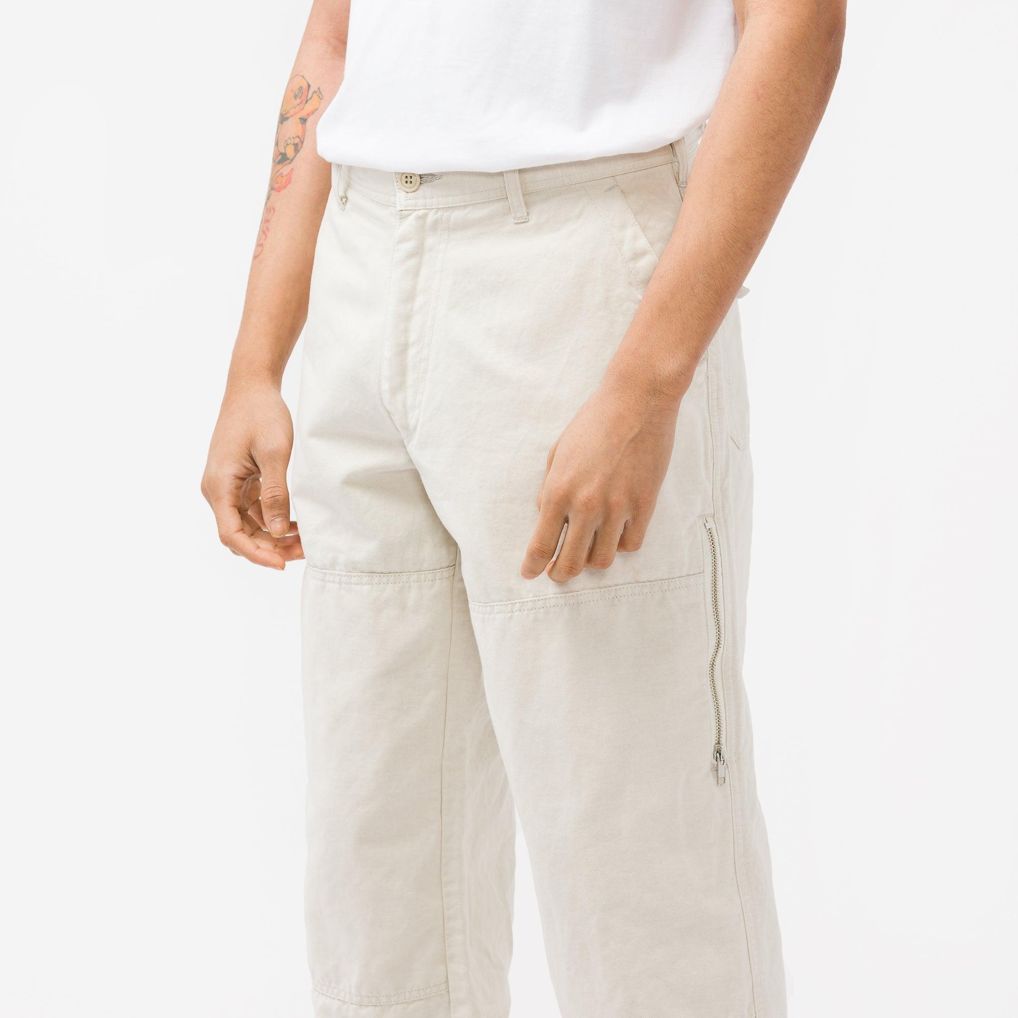 Cav Empt Cotton Side Zip Pant in White 