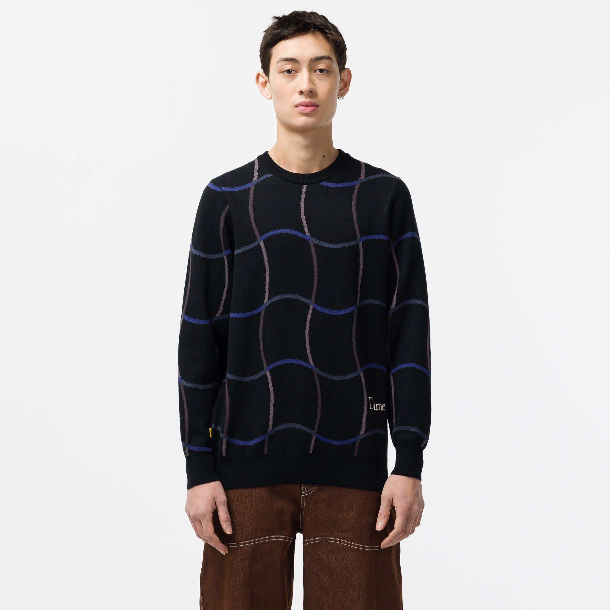 Dime Wave Knit Sweater in Black for Men | Lyst