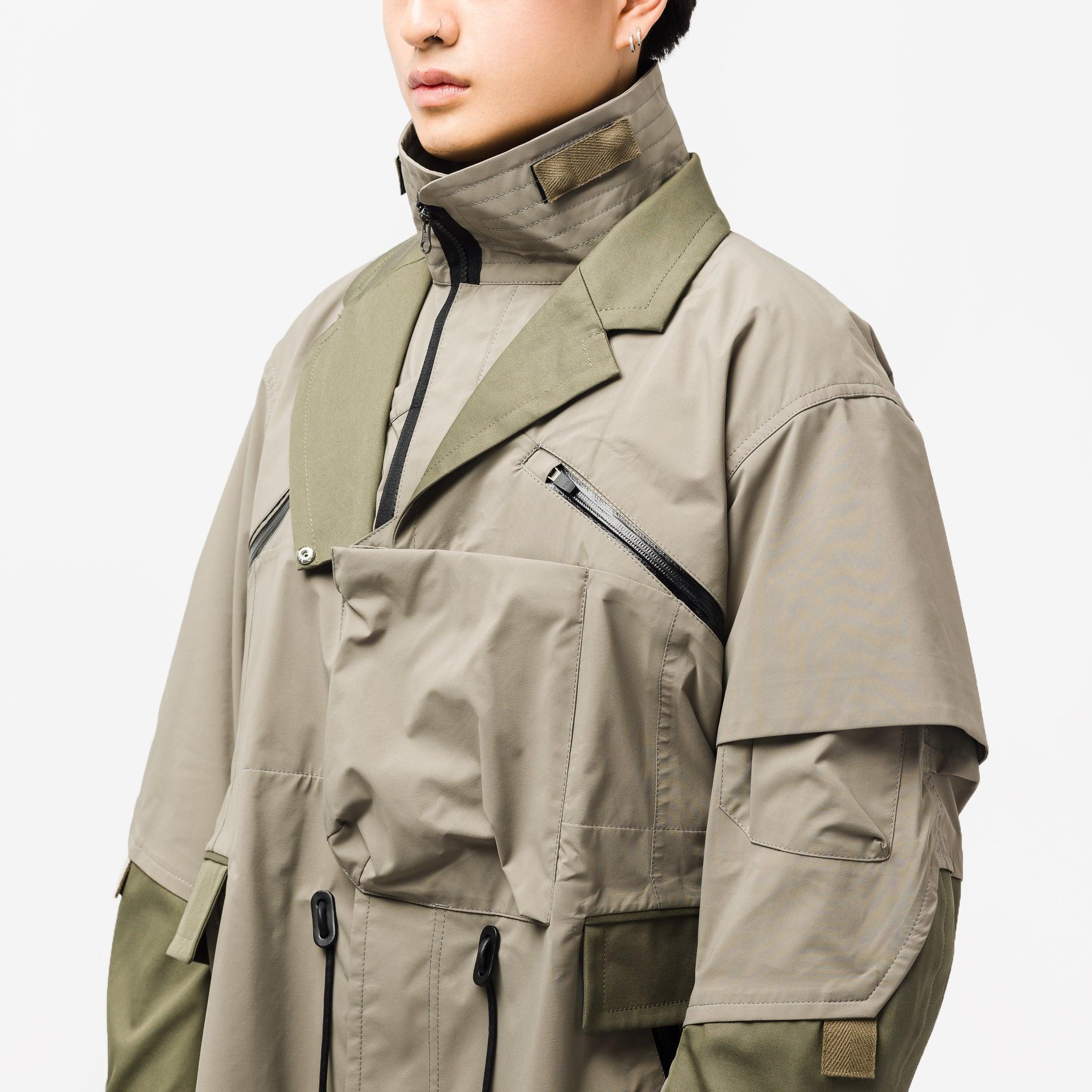 Sacai Acronym Coat in Natural for Men | Lyst