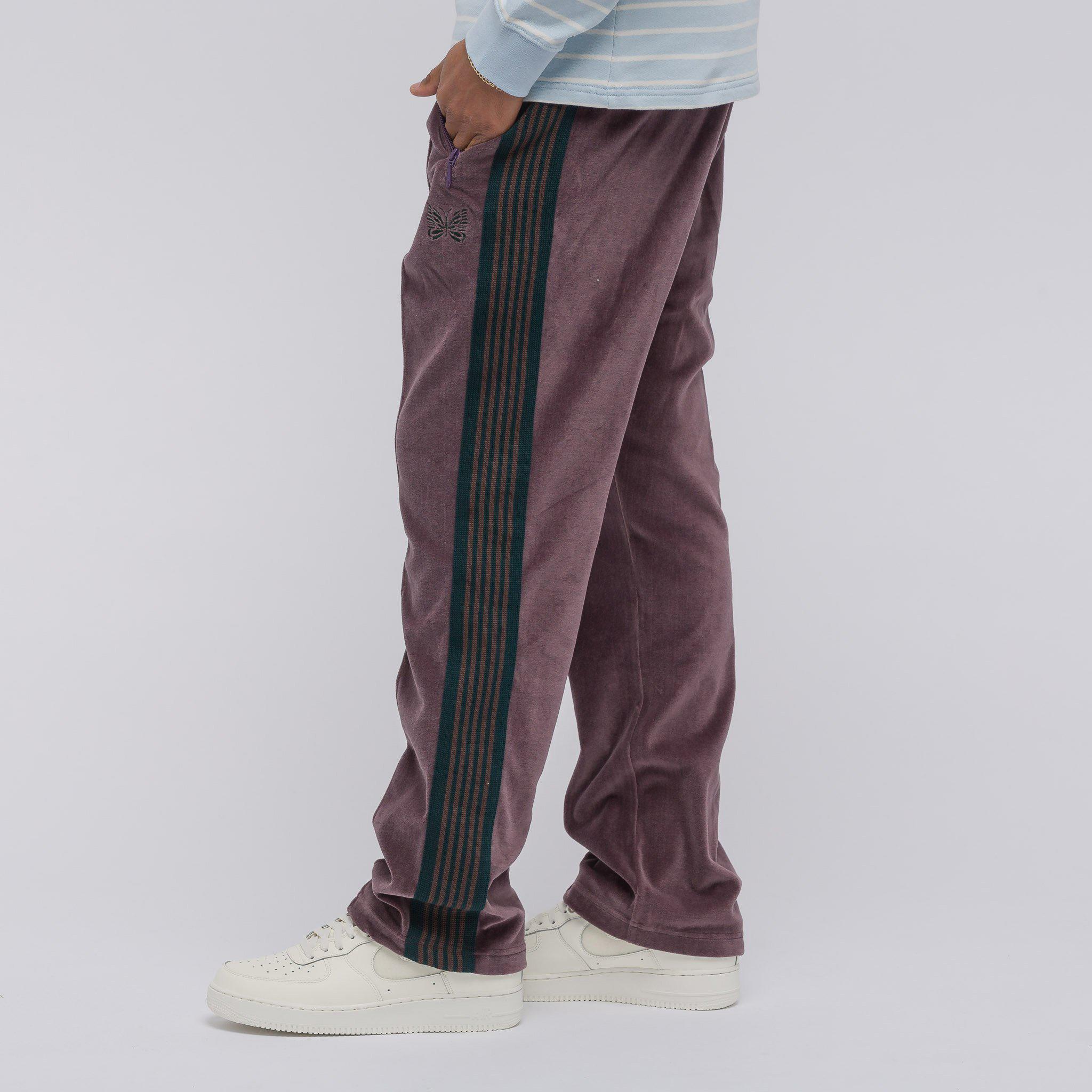 Needles Velour Narrow Track Pant In Maroon in Purple for Men | Lyst